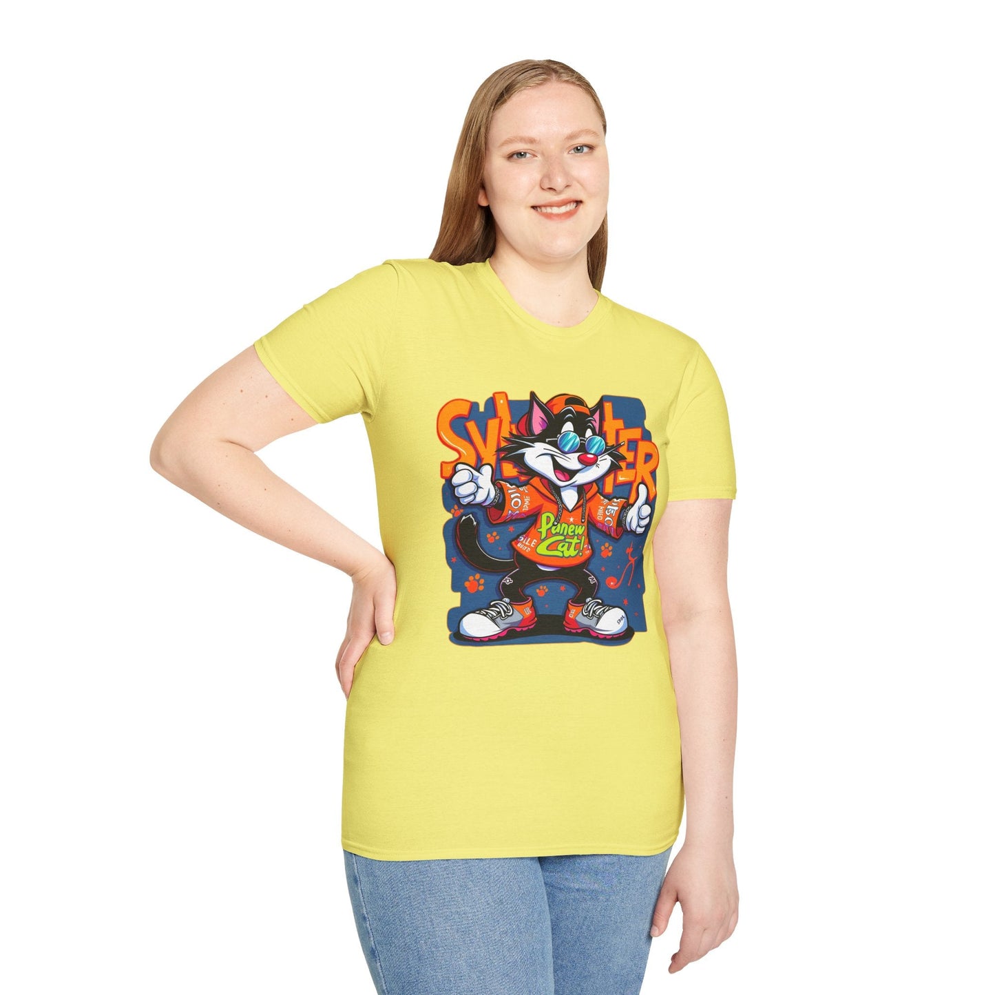 Funny Cartoon Animals Tee Shirt Unisex Gildan Softstyle 64000 Graphic Cartoon Tee
