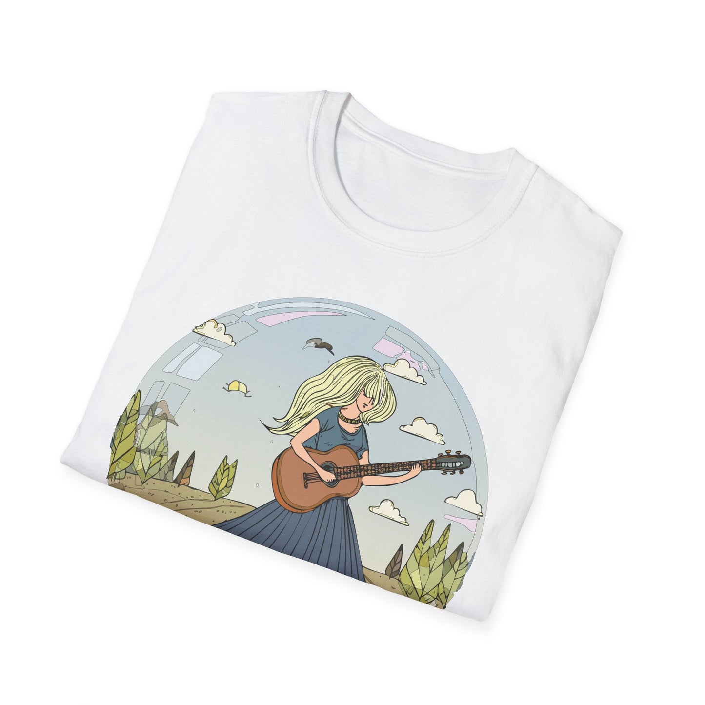 Womens Graphic T Shirt Art Design Tee Softstyle Cotton Ring-Spun Unisex Short Sleeve