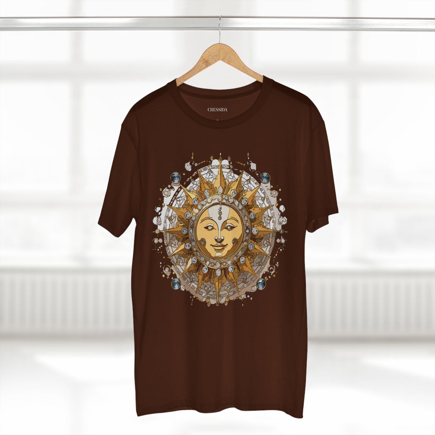 Gold Sun Graphic Unisex 100 Cotton T-Shirt with Golden Art Design 5