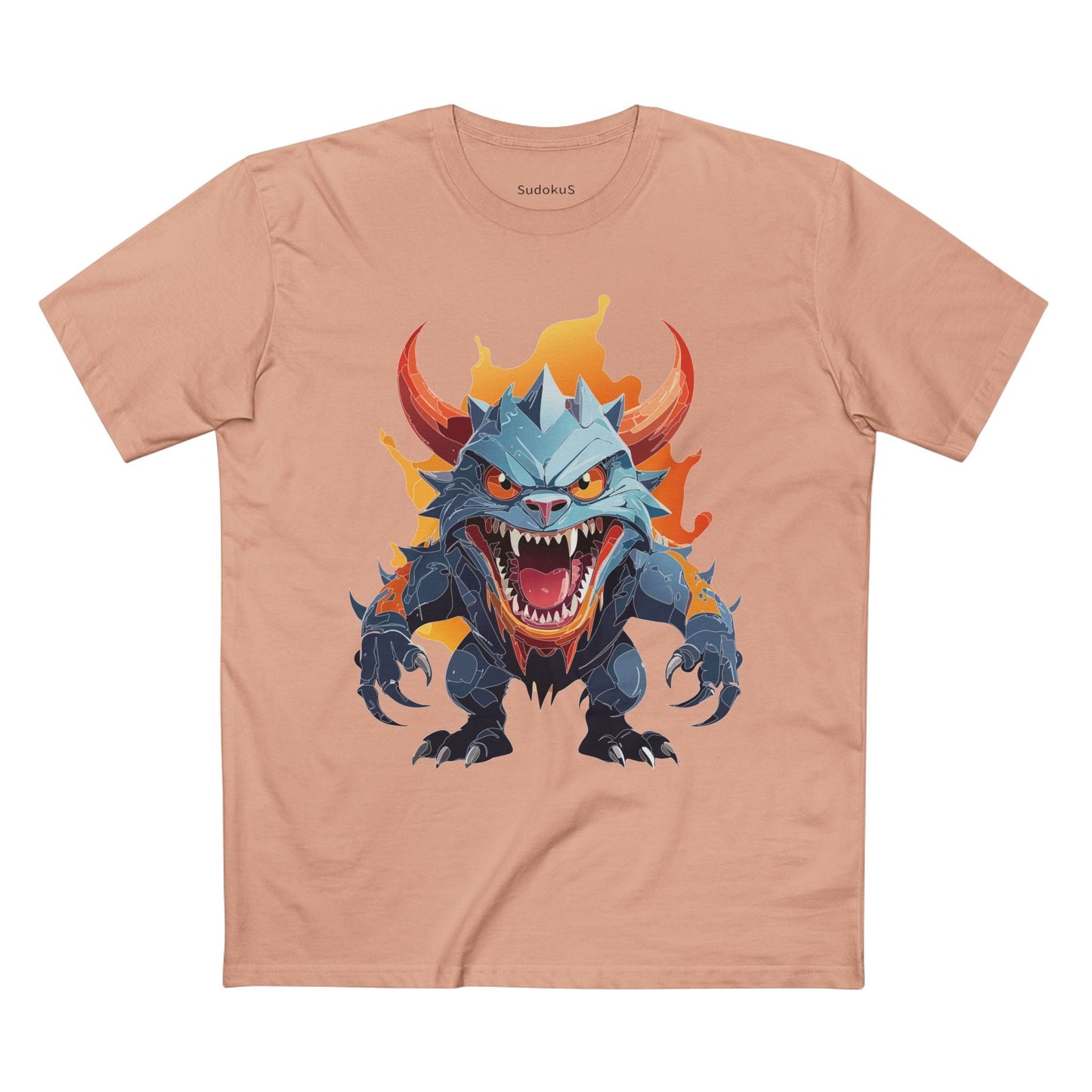 Cartoon Monsters Graphic Unisex 100 Cotton Staple Tee 24