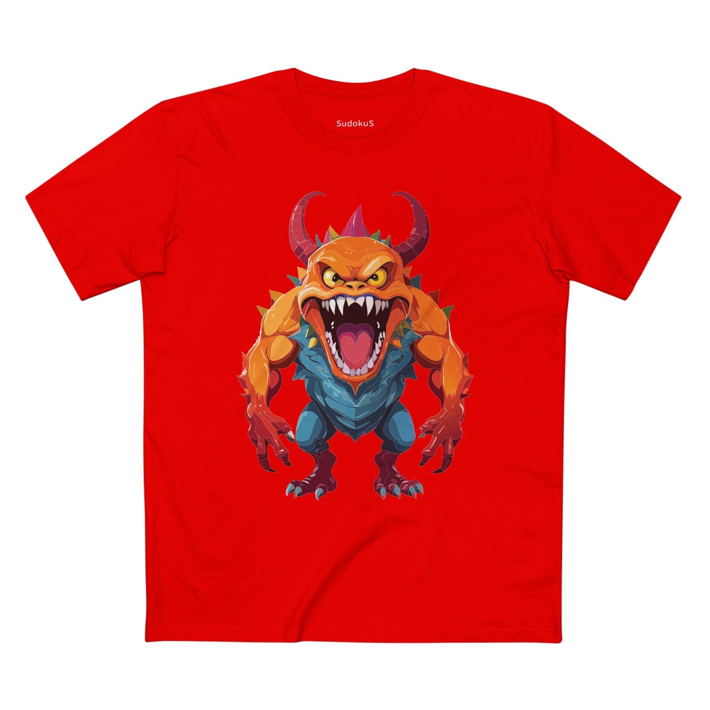 Cartoon Monsters Graphic Unisex 100 Cotton Staple Tee 25