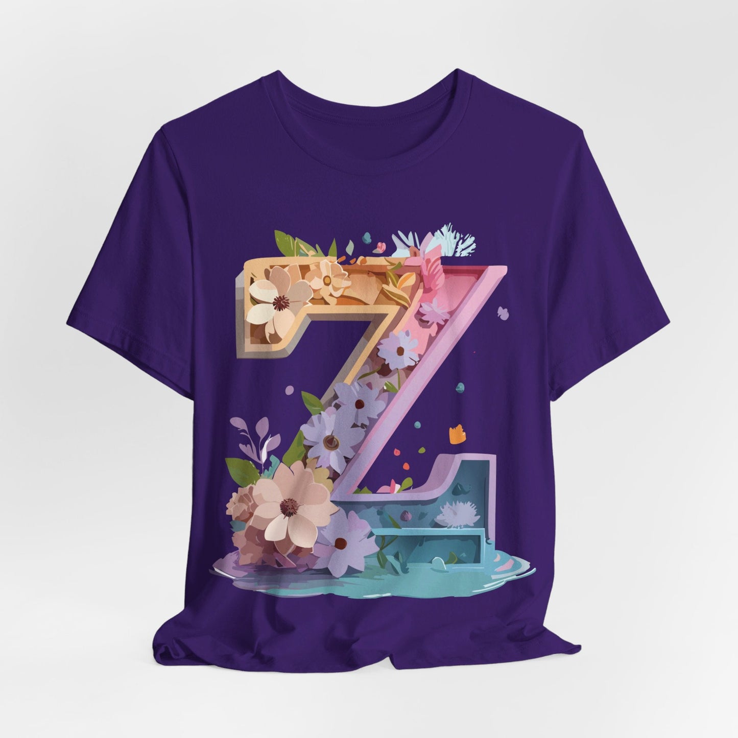 Letter Z Shirt Unisex Graphic Tee Adelpha Vintage Inspired Artwork Short Sleeve Jersey