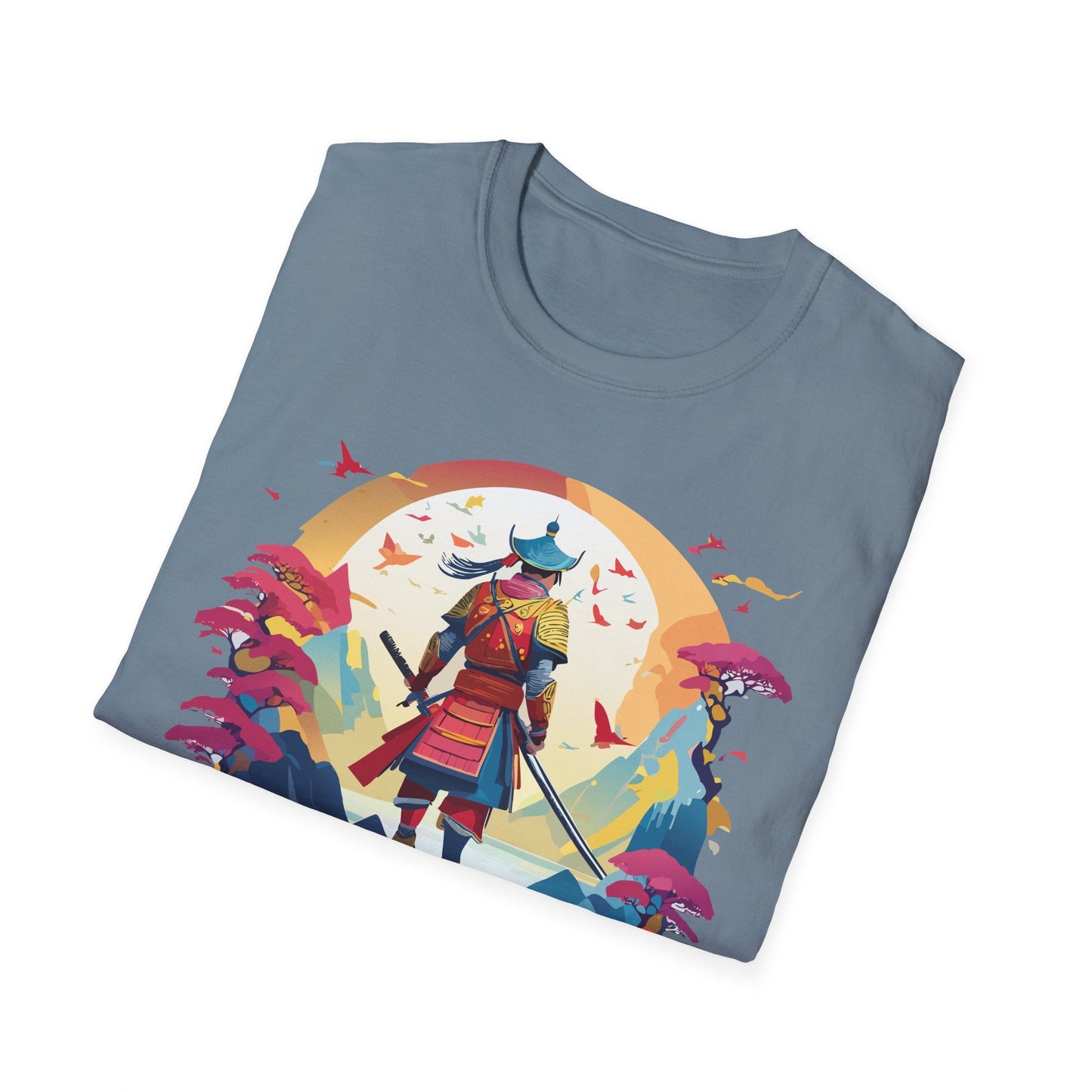 Samurai Shirt Unisex Tee Made With 100 Percent Ring Spun Cotton Soft Durable Comfort Gildan 64000
