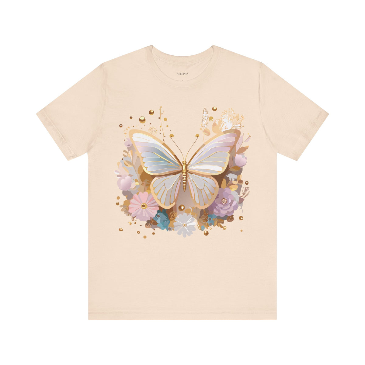 Butterfly Graphic Unisex Cotton Bella+Canvas Tee with Art Design n42