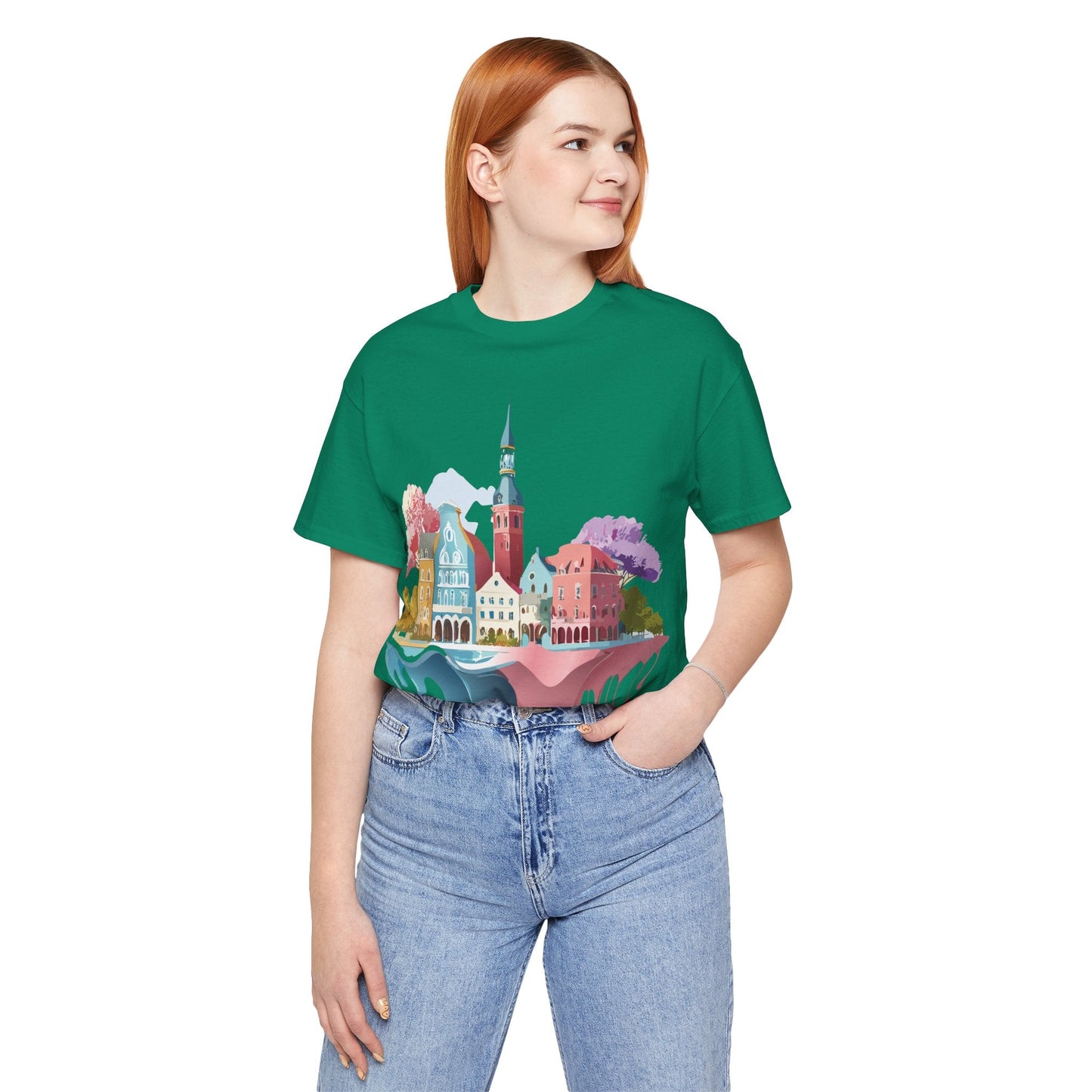 Germany Graphic Tee for Unisex Short Sleeve Shirt by Adelpha Art Design Vintage Inspired