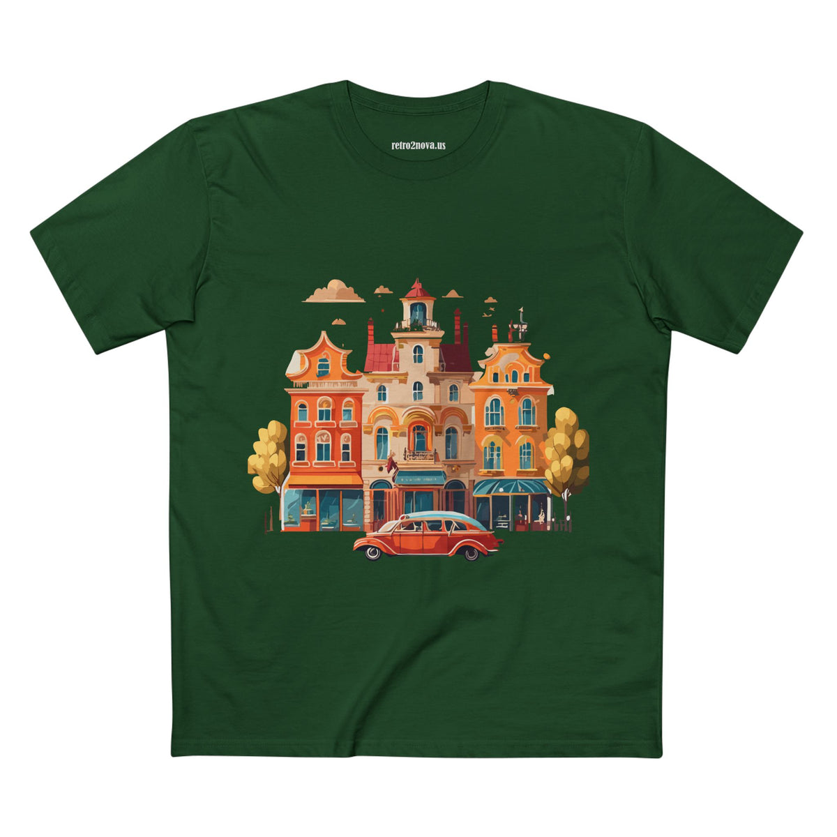 Retro Car Vintage Graphic Tee Staple Unisex 100 Cotton Tee Shirt - RC-22