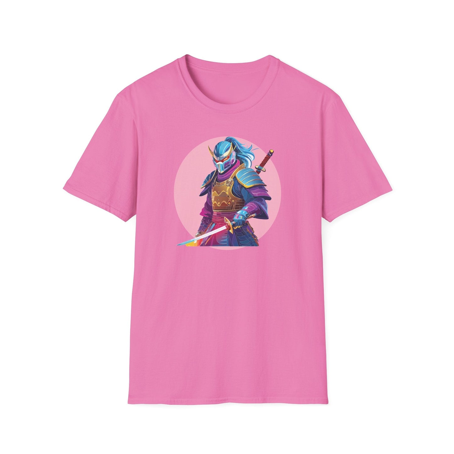 Samurai Themed Unisex Softstyle Tee Shirt Gildan 64000 100 Percent Ring Spun Cotton