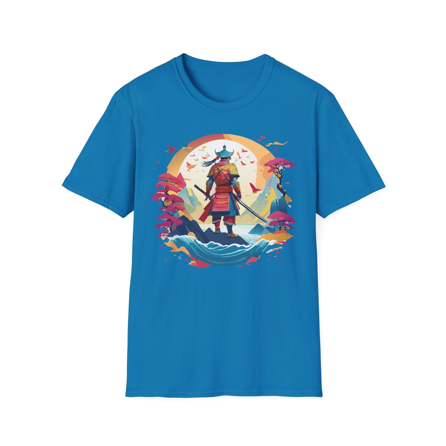 Samurai Shirt Unisex Tee Made With 100 Percent Ring Spun Cotton Soft Durable Comfort Gildan 64000