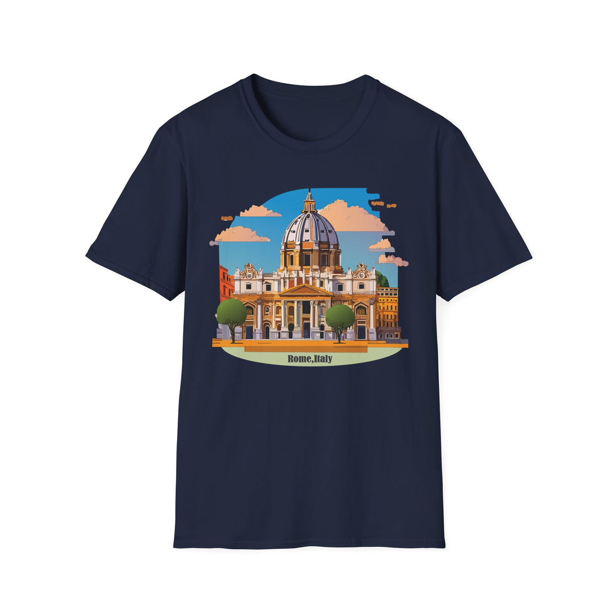 St. Peter's Basilica Illustration T-Shirt | Rome Landmark Tee