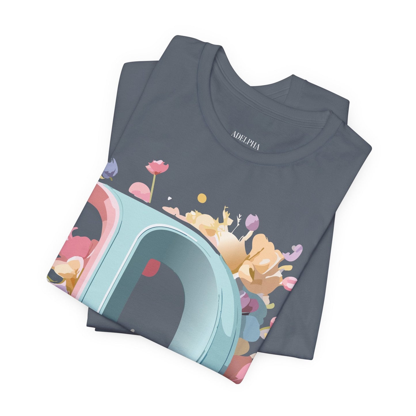 Letter D Graphic Tee Unisex Jersey Short Sleeve By Adelpha Vintage Inspired Artwork