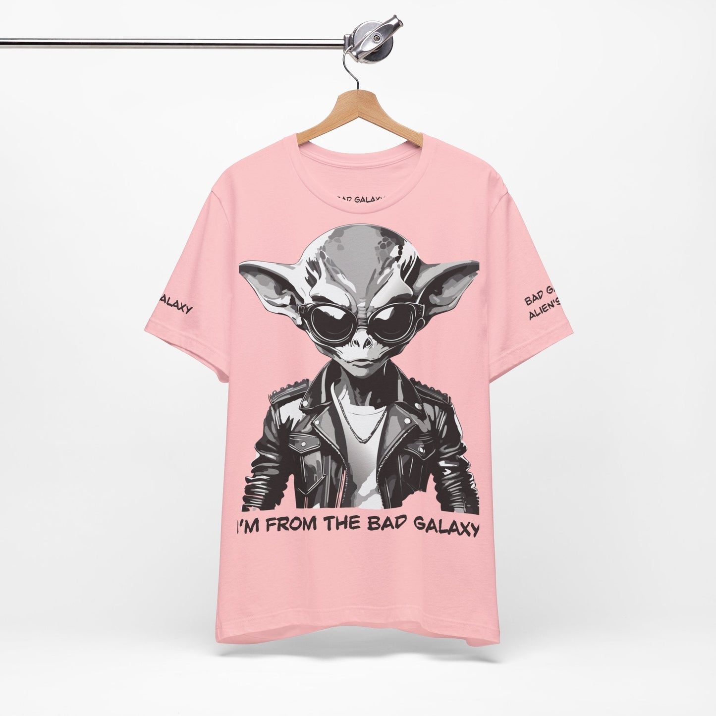 Alien Tee Shirt From Bad Galaxy Made To Order 100 Percent Cotton Eco Friendly Inks USA Designed
