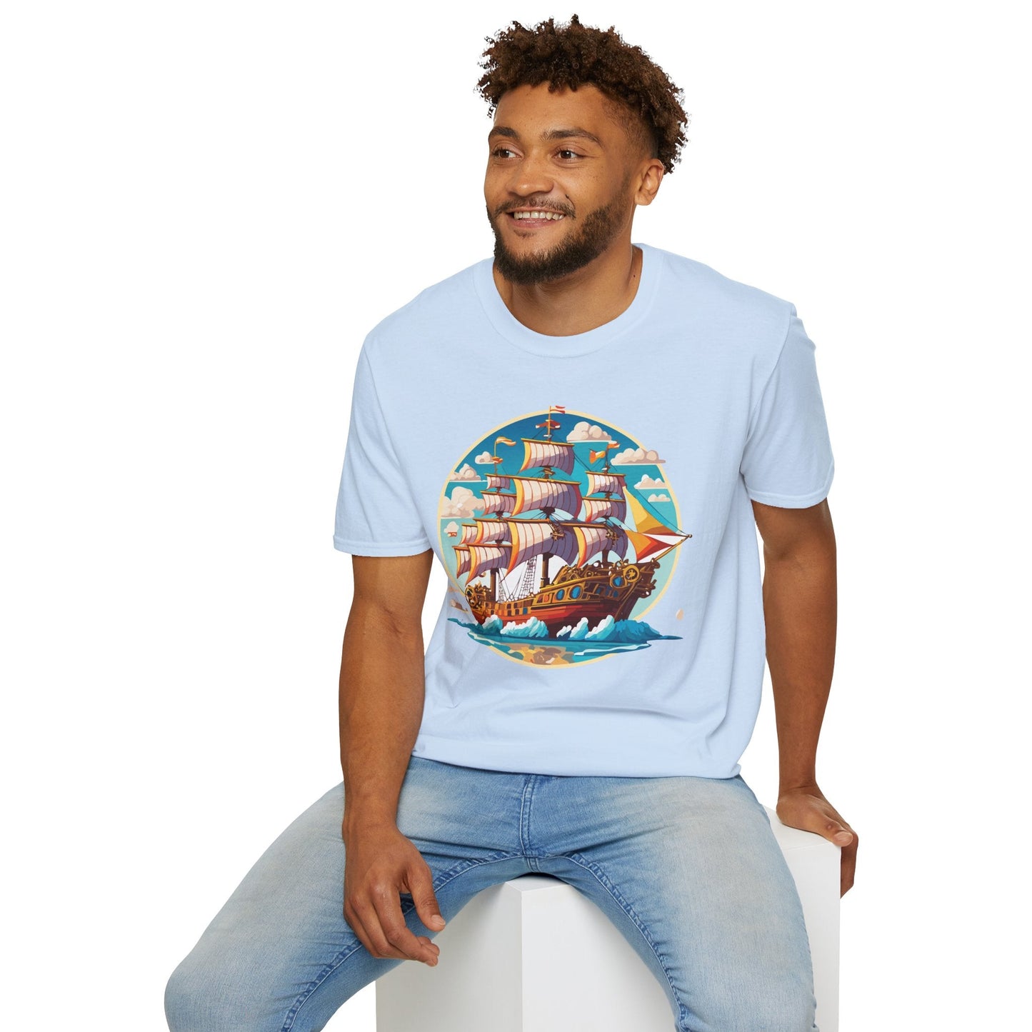 Ship T Shirts Frigate Tee Unisex Vessel Tee Shirt Gildan Softstyle 64000 Cotton Tee Classic
