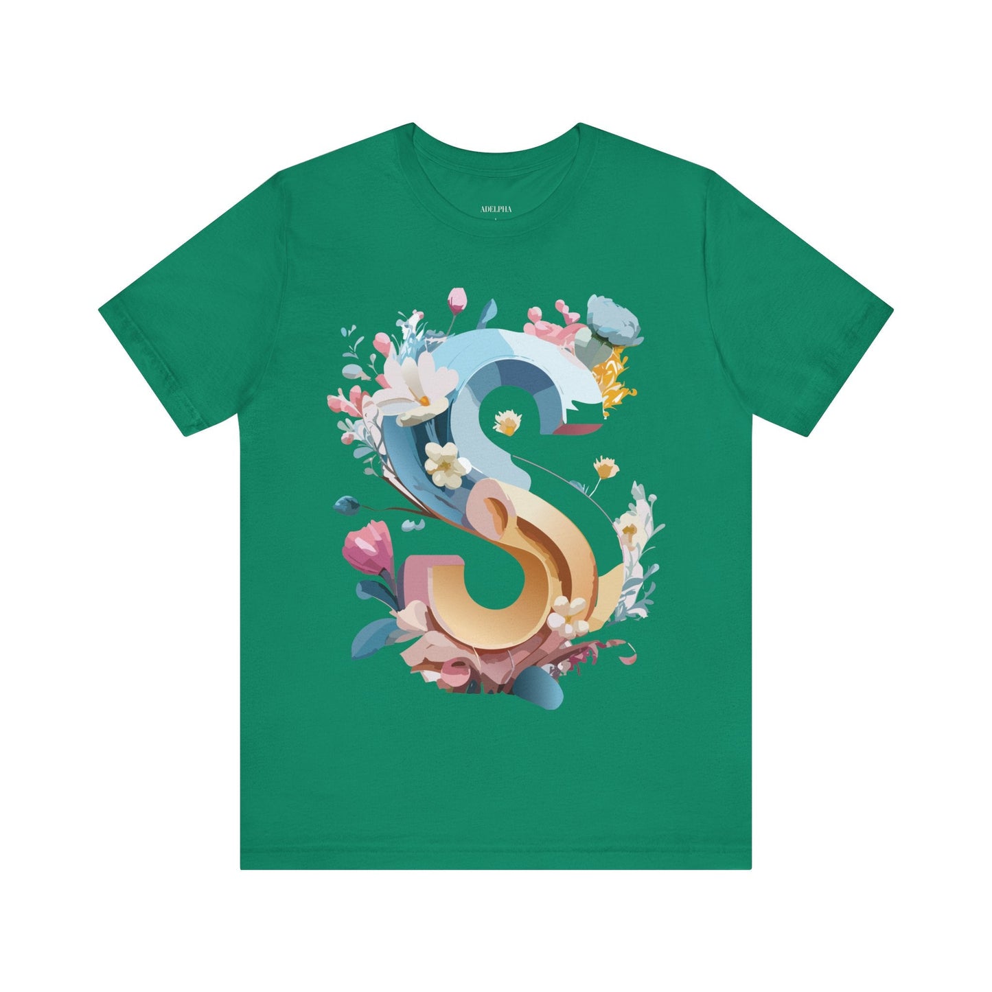 Letter S Graphic Tee Unisex Jersey Short Sleeve Vintage Inspired Artwork