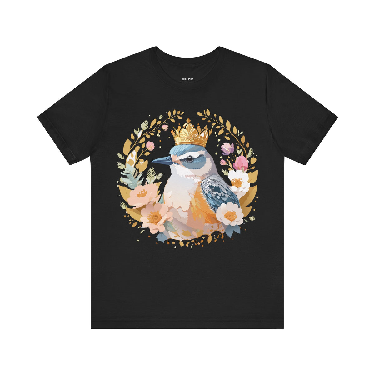 Medallion Graphic Unisex Cotton Bella+Canvas Tee with Floral Art Design m73
