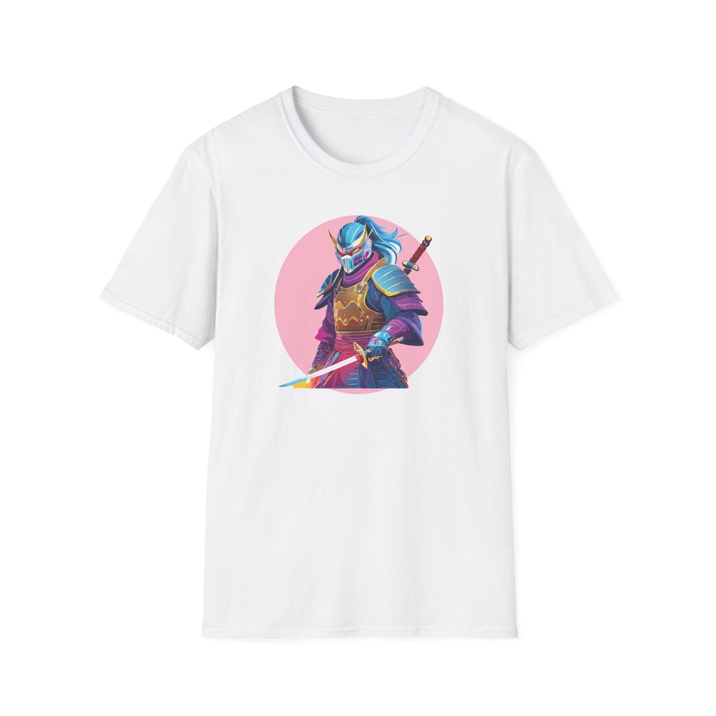 Samurai Themed Unisex Softstyle Tee Shirt Gildan 64000 100 Percent Ring Spun Cotton