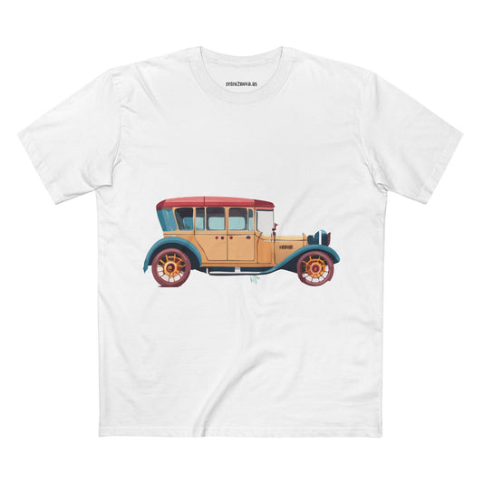 Retro Car Vintage Graphic Tee Staple Unisex 100 Cotton Tee Shirt - RC-5