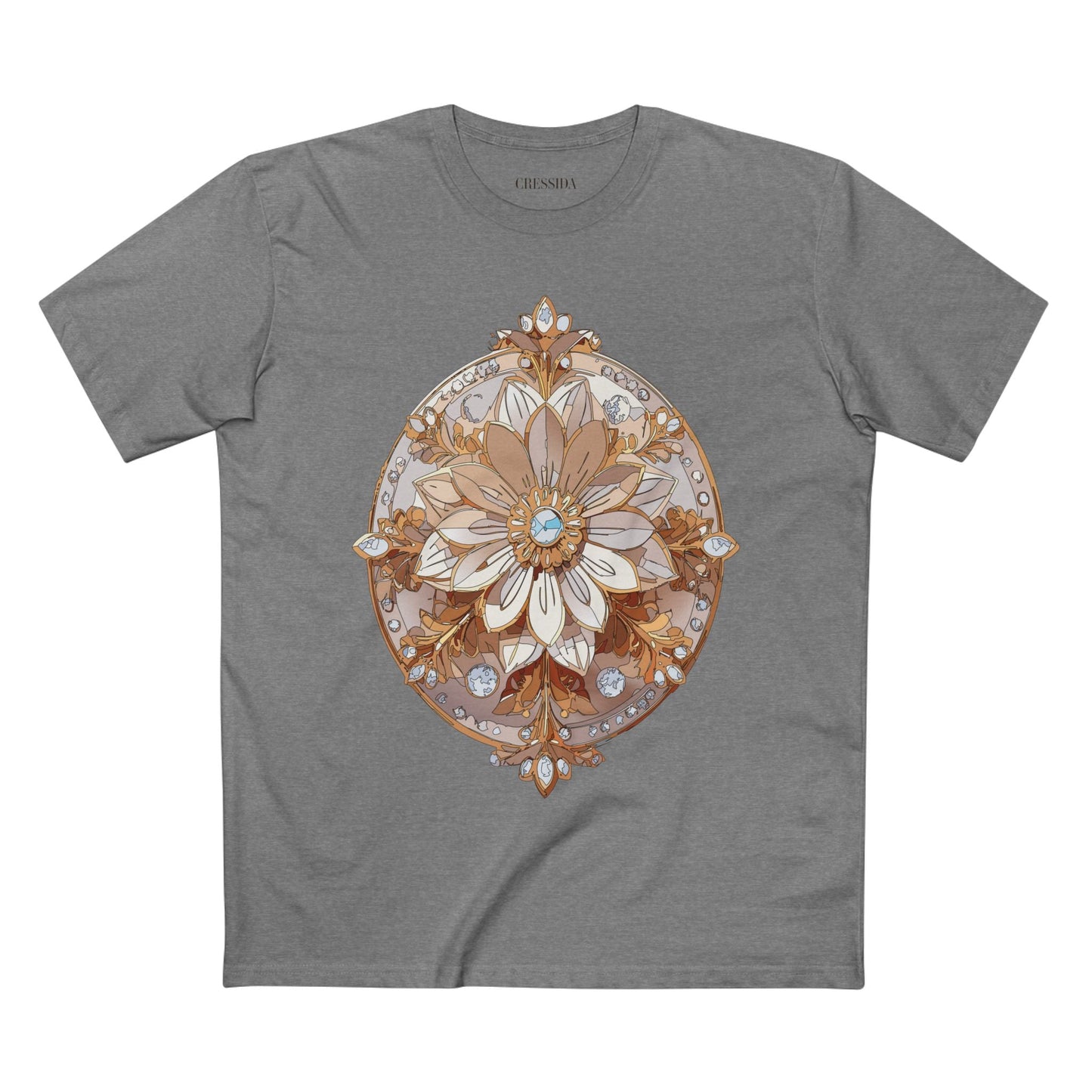 Floral Graphic T-Shirt Unisex 100 Cotton Art Design with Antique Flowers Tee 12
