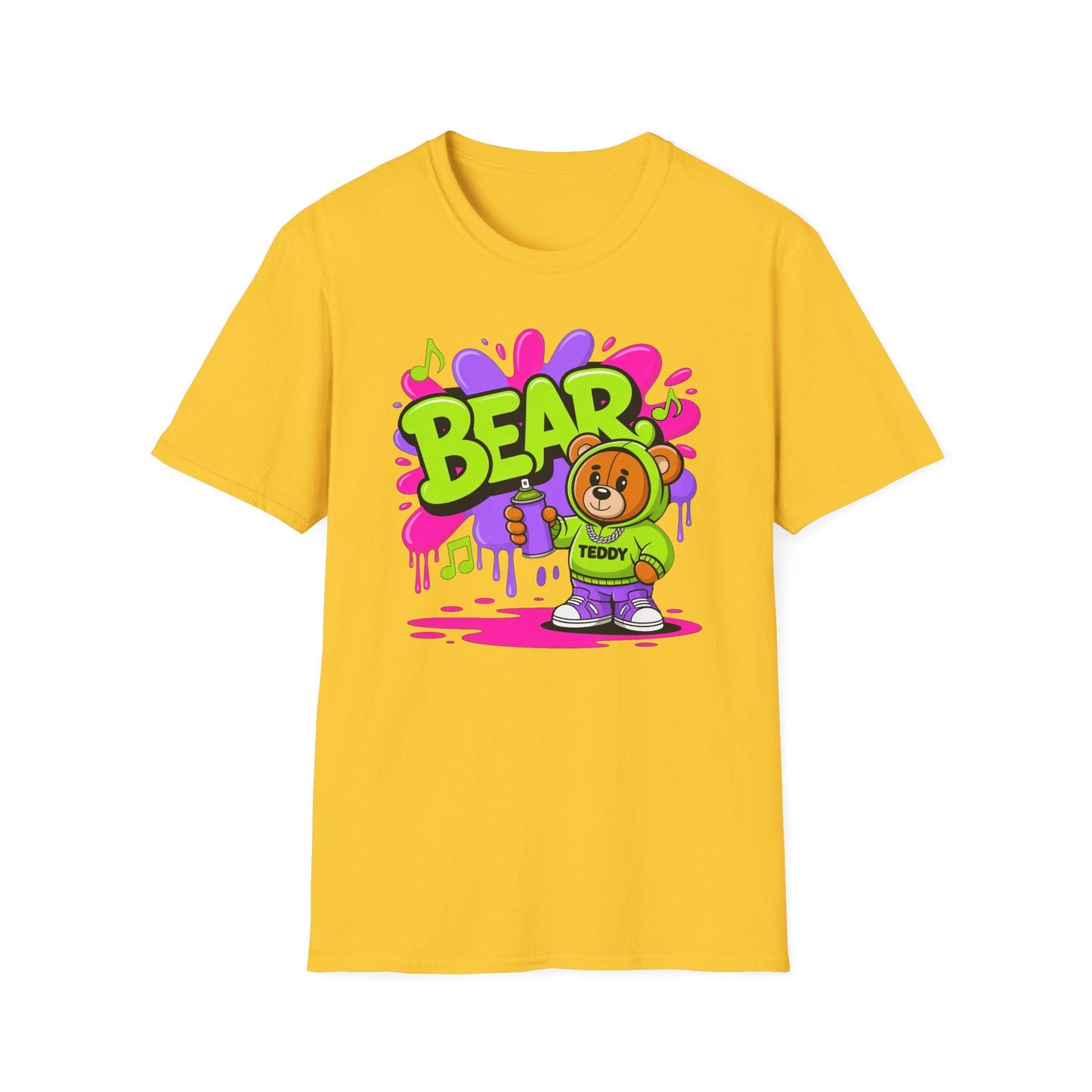 Funny Cartoon Animals T Shirt Unisex Graphic Tee Animation Softstyle Gildan 64000 Ring Spun Cotton