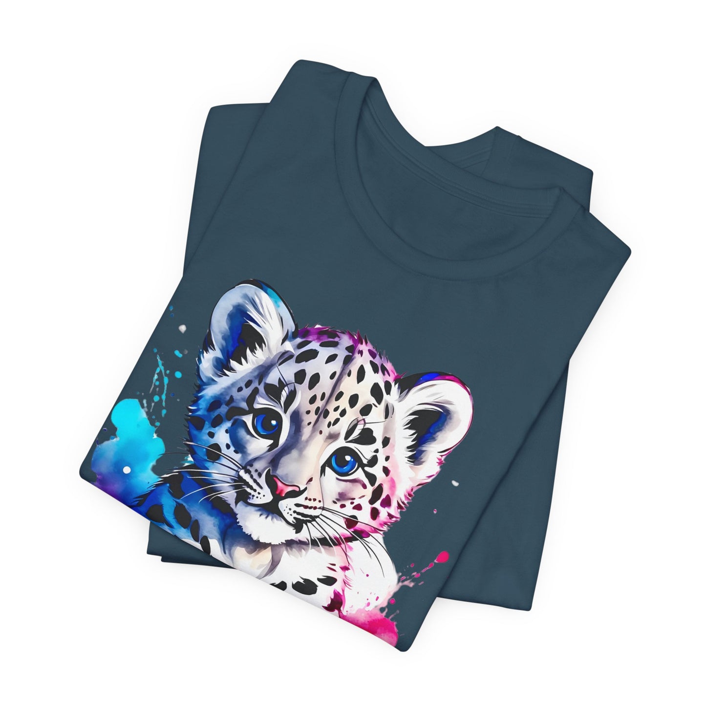 Baby Leopard Shirt, Cute Leopard Tee Shirt, Animal T-Shirt, Gepard Top, Animal Tees, Art Design T-Shirt, Graphic Tee