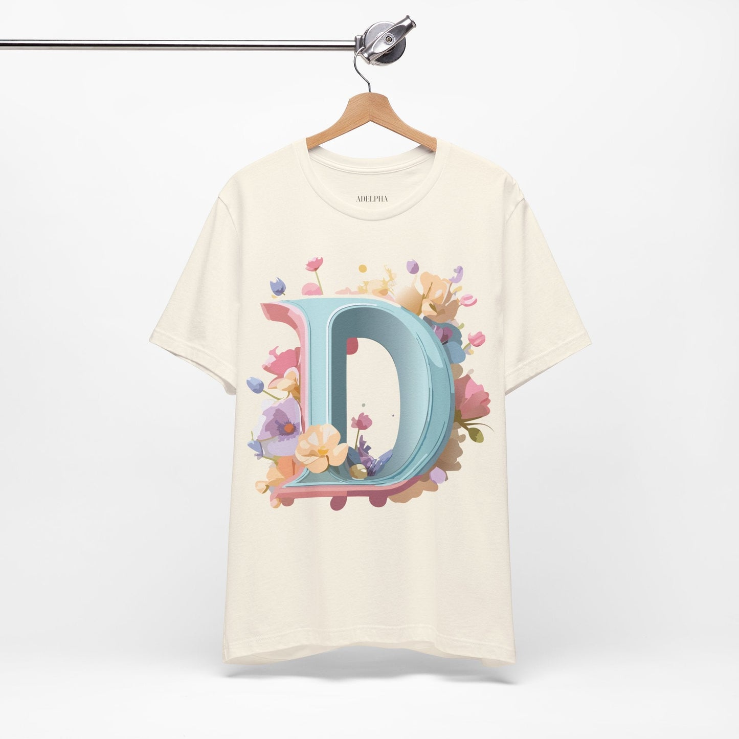 Letter D Graphic T Shirt Unisex Short Sleeve Art Design Tee By Adelpha Vintage Inspired Artwork