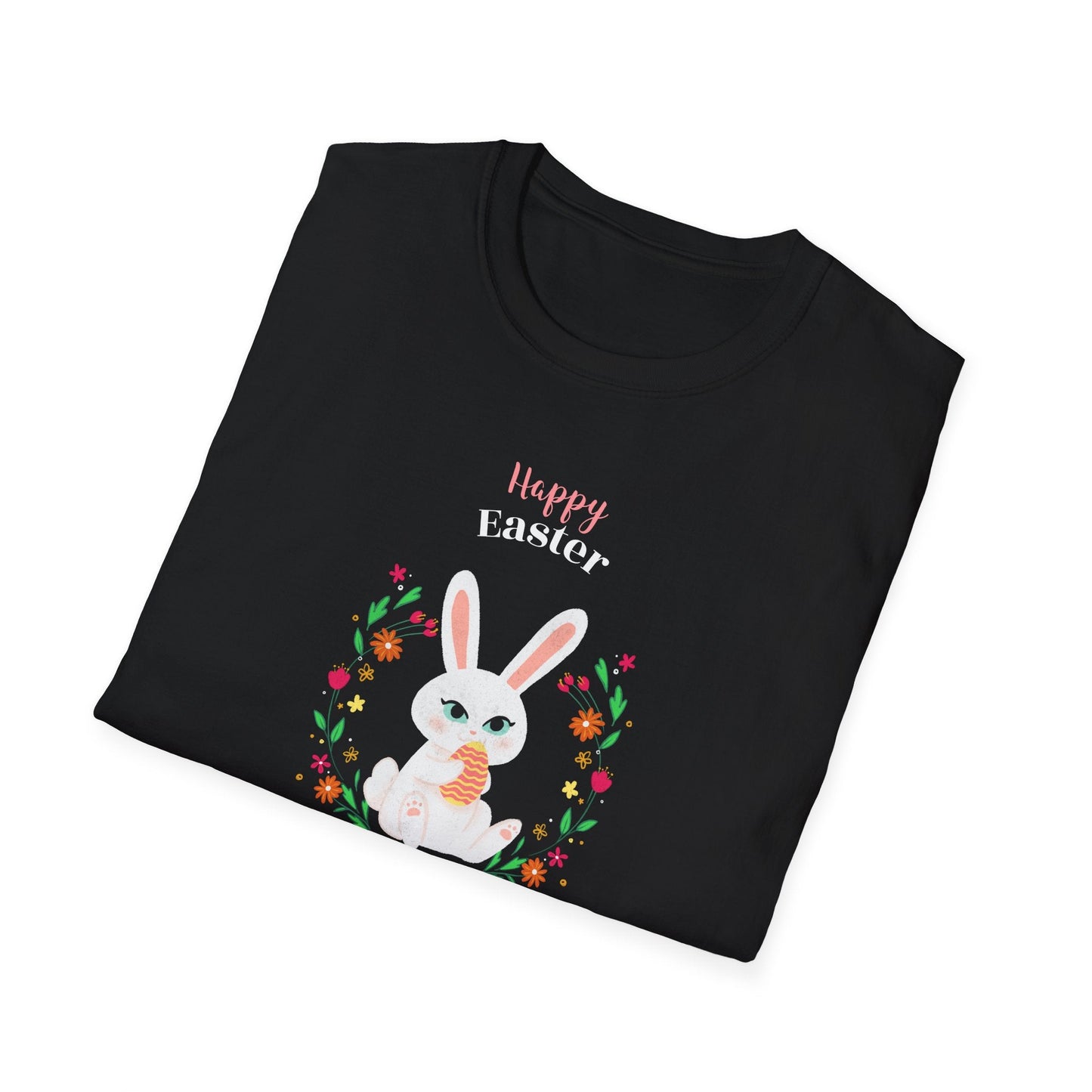 Easter Bunny T Shirt Unisex Gildan Softstyle Tee 100 Percent Ring Spun Cotton Easter Design