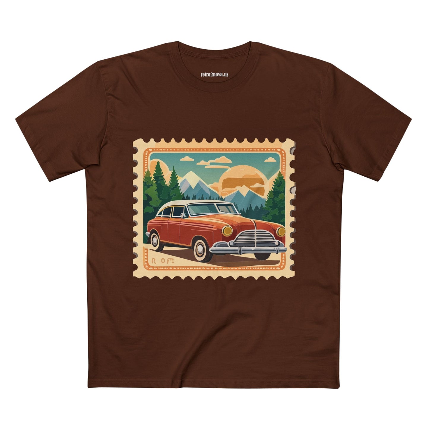 Postage Stamp Shirt Unisex Tee PS 28 Premium Cotton Original Art Design From Retro2Nova Collection