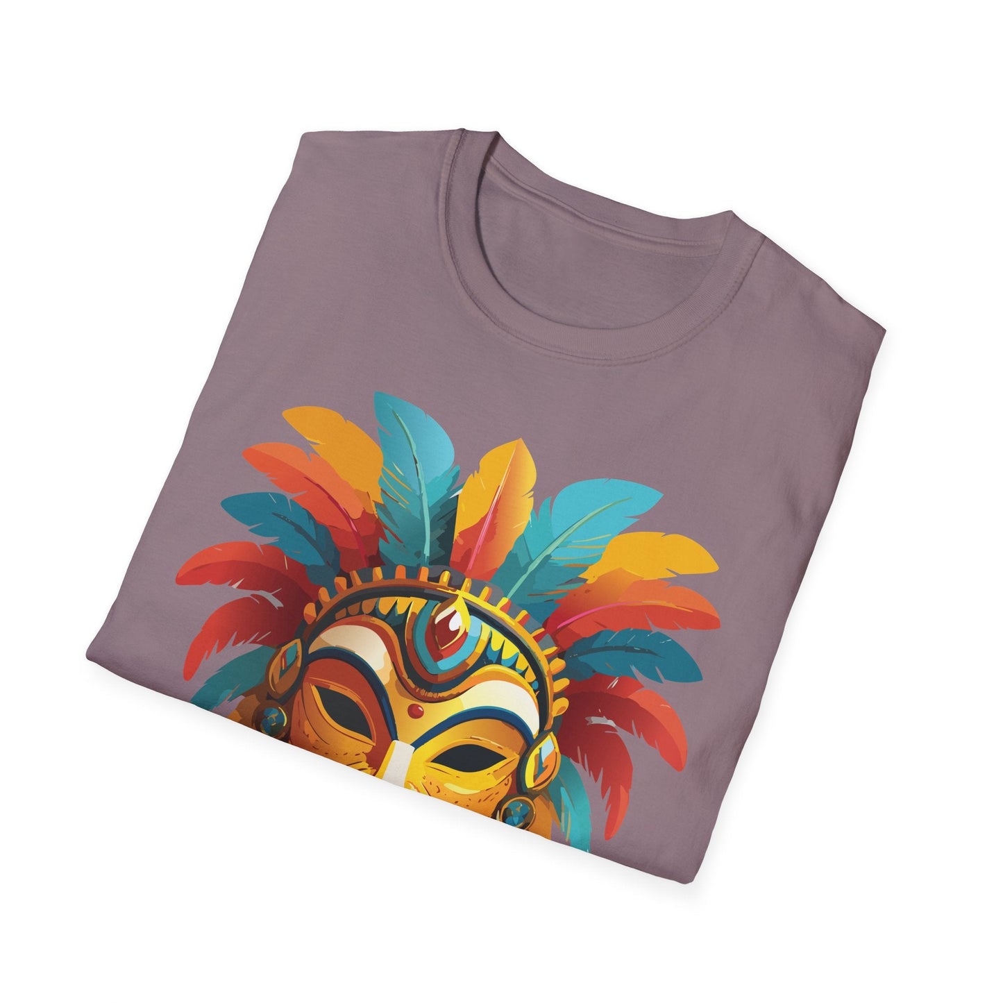Mask Tee Shirt Unisex Masquerade Design Gildan Softstyle 100 Percent Cotton Tee for Everyday Comfort
