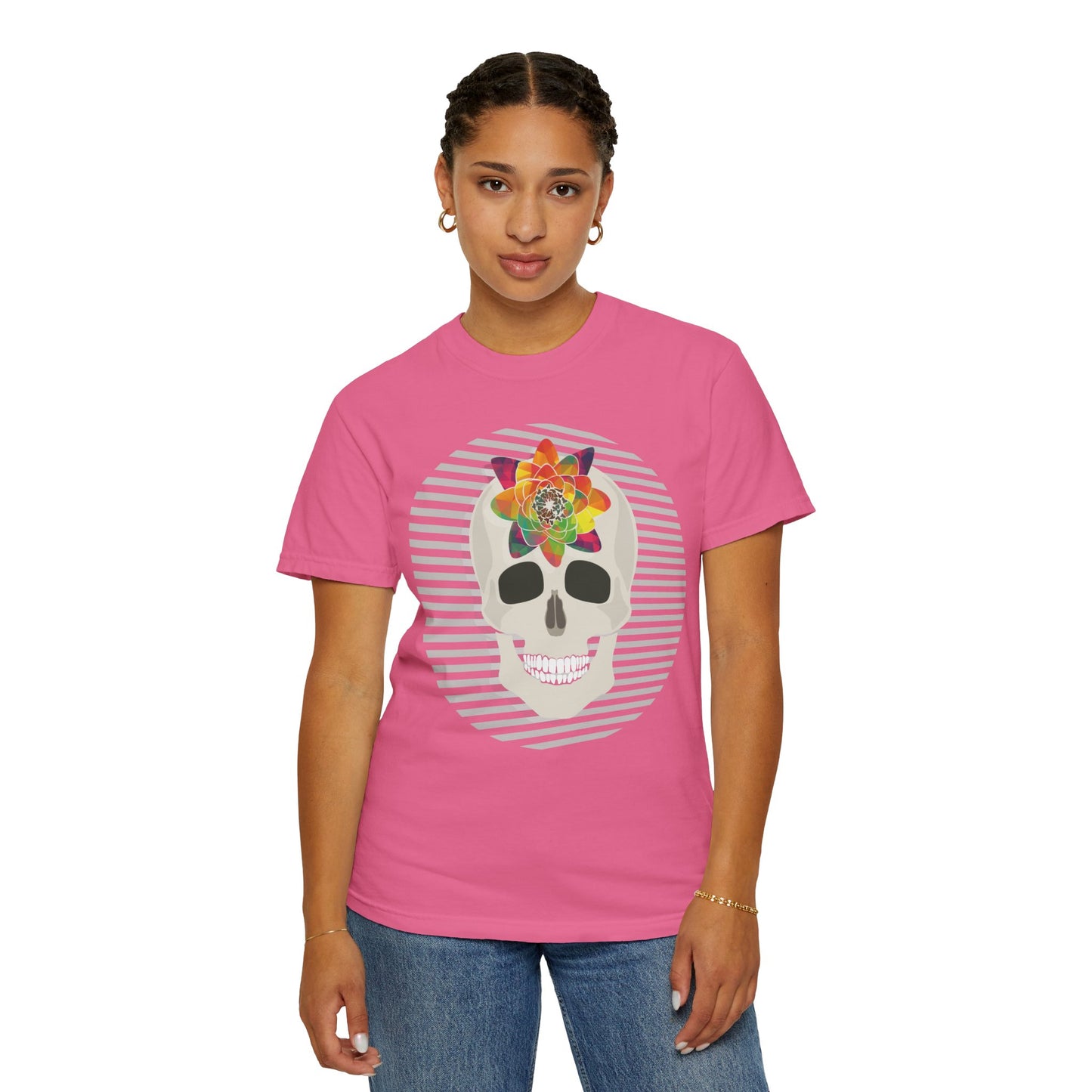 Unisex Cotton Tee Shirt with Skull