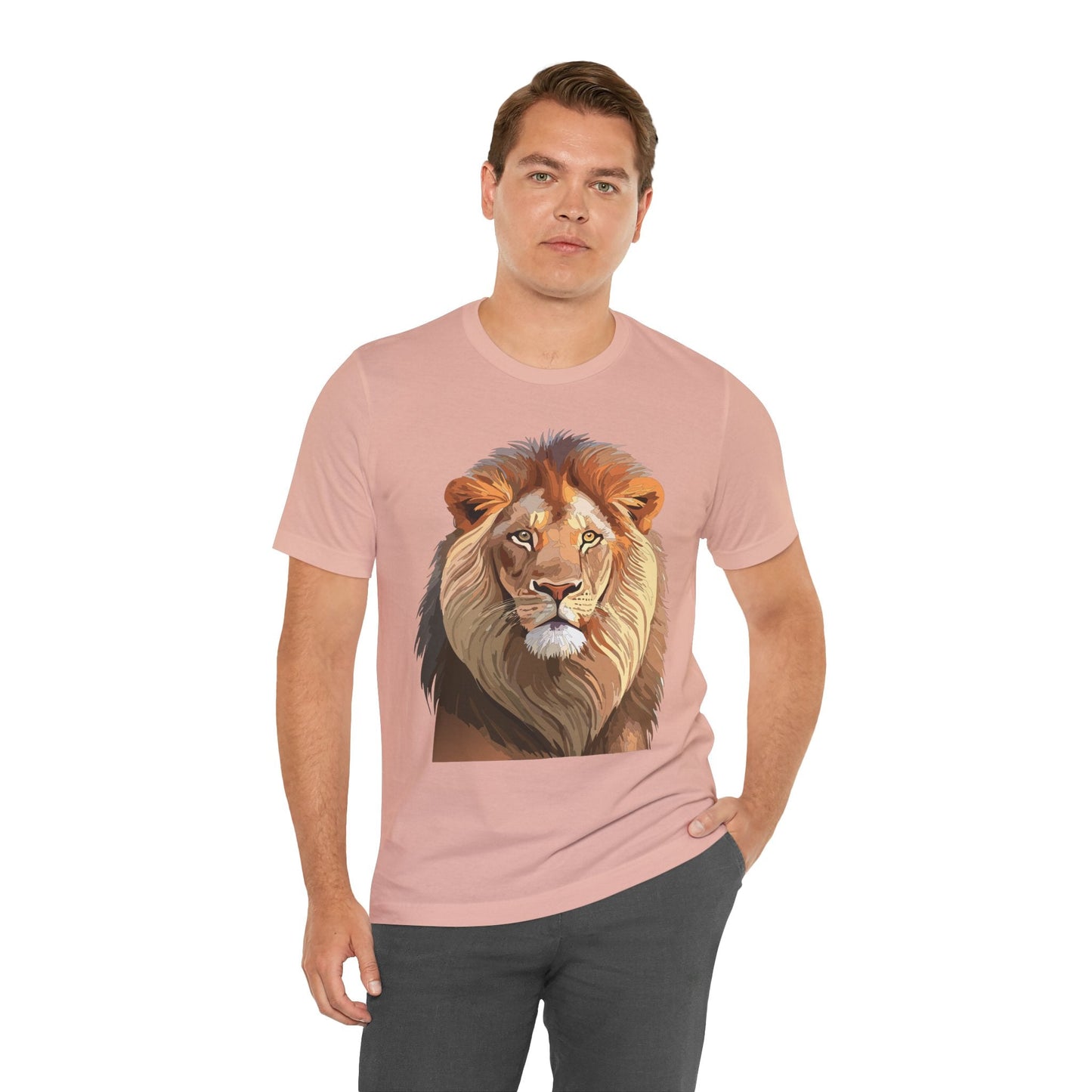 Unisex Animal Graphic Tee Shirt With Wild Animals Art Design For Everyday Wear Casual