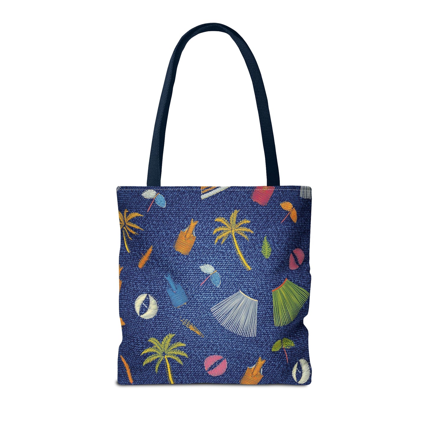 Denim Fabric Imitation Print Unisex Canvas Bag Poly Spun 3 Sizes Tote Bag 182-3