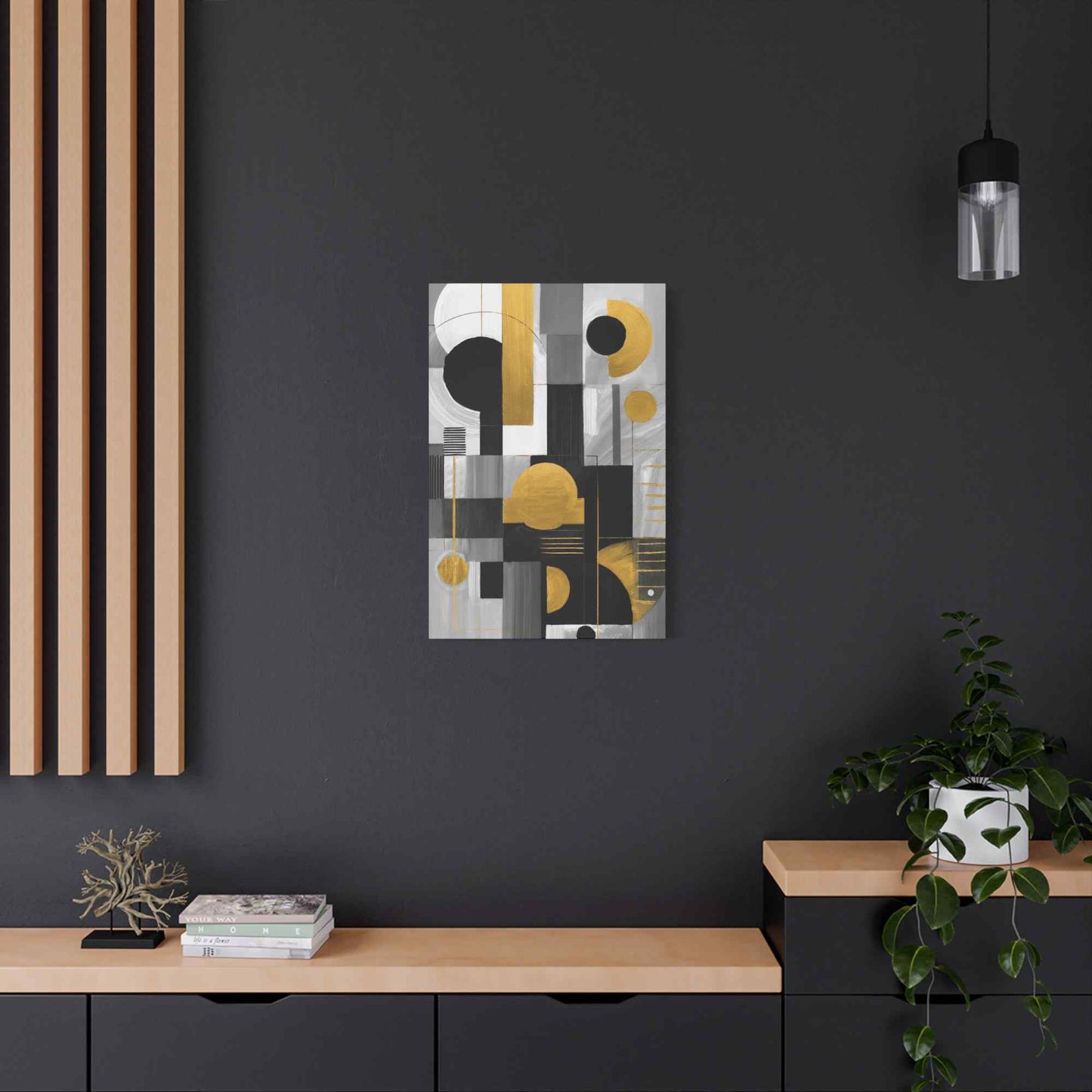 Black Abstract Painting Print Canvas 20x24,20x30,24x30, 24x32,24x36,30x40, 32x48,36x48,40x60 Pine-Wood Inner Frame ABS-19