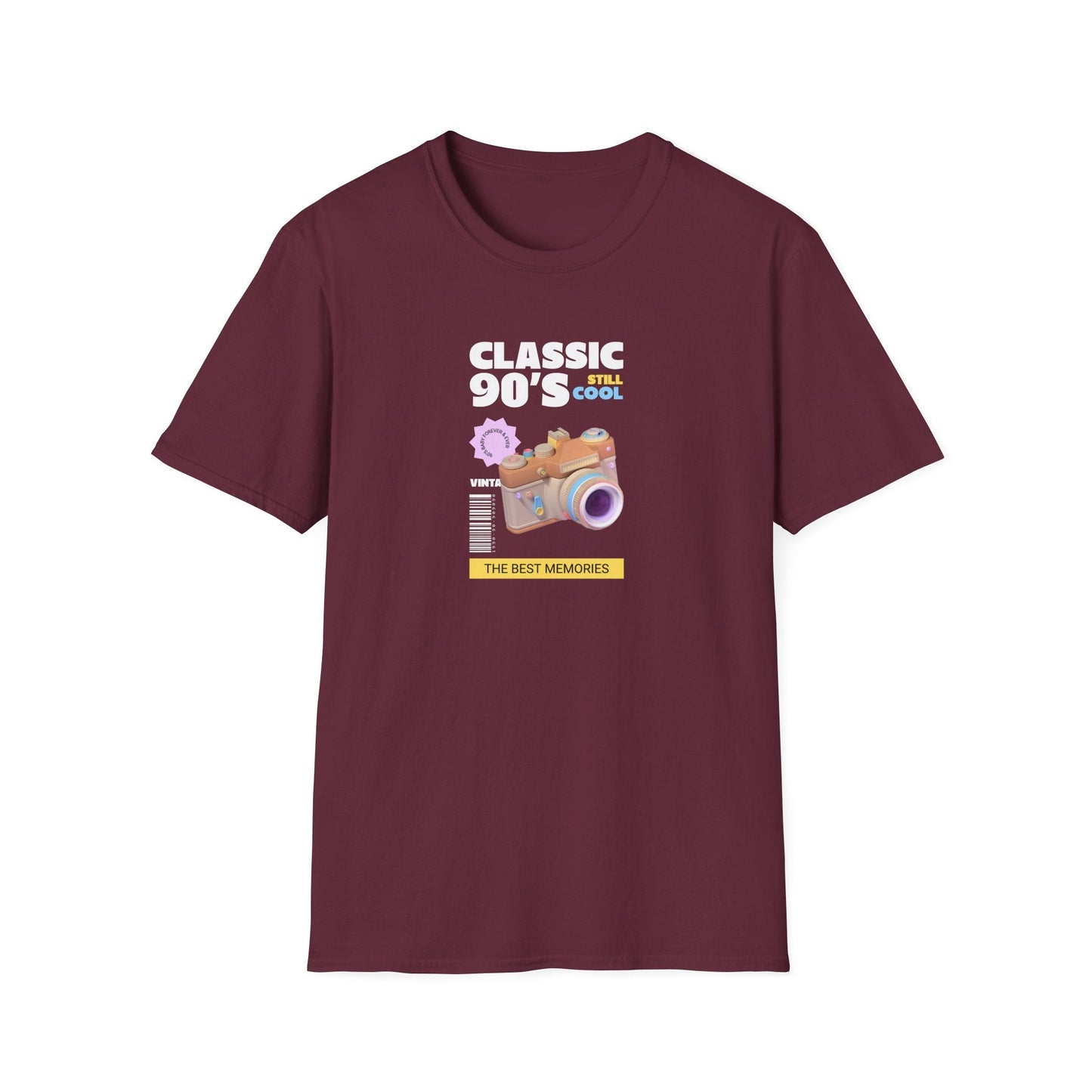 90s Camera T-Shirt Classic 90s Cool Unisex Cotton Retro Photography Tee
