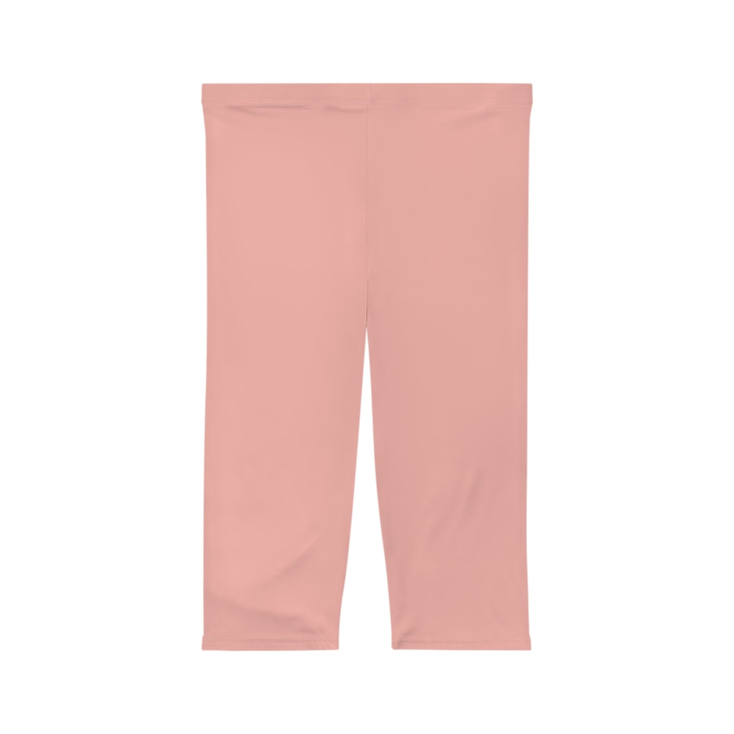 Powder Blush Color Women's Brushed Suede Poly Span Casual Capri Leggings XS-2XL