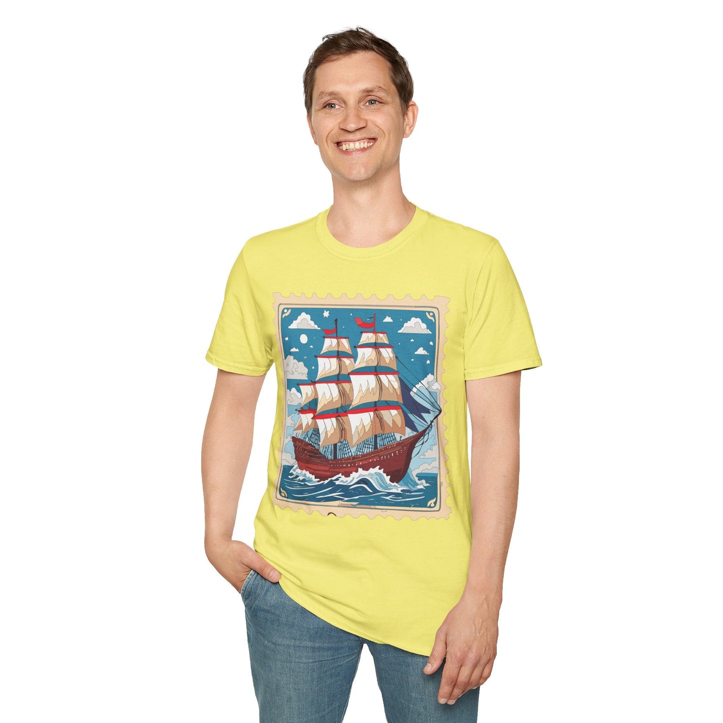 Unisex Softstyle Gildan 64000 Short Sleeve T Shirt Vessel Ship Frigate Tee For Everyday Comfort