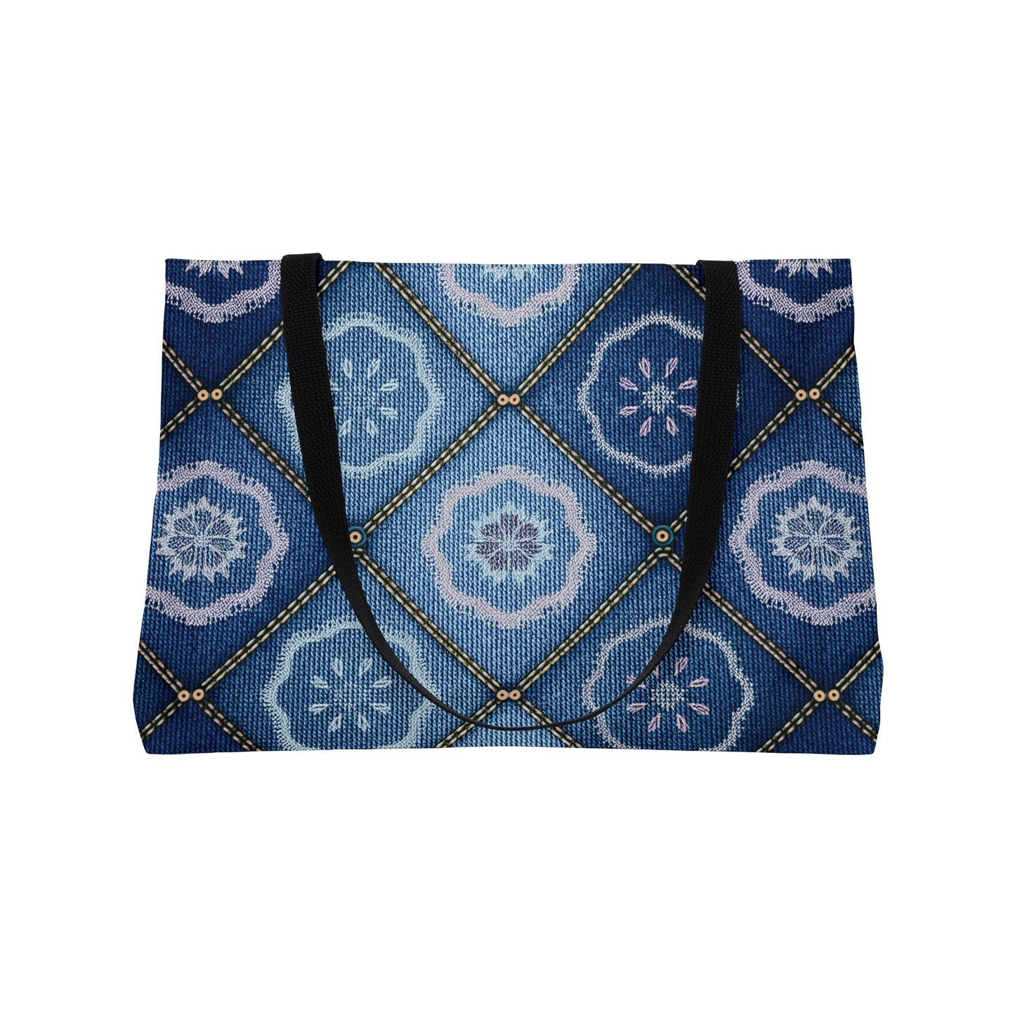 Denim Print Yoga Bag High-Quality 100% Spun Poly 24x13 Canvas Bag 99