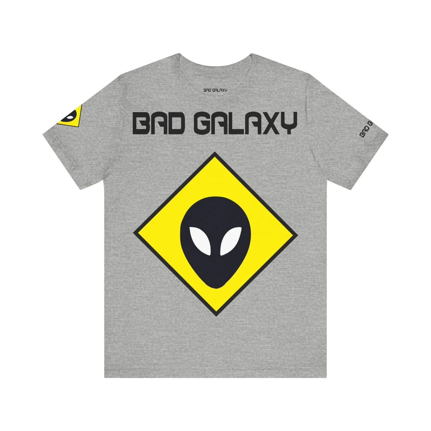 Bad Galaxy Tee Shirt With Alien 100 Percent Cotton Made In USA Eco Friendly Inks