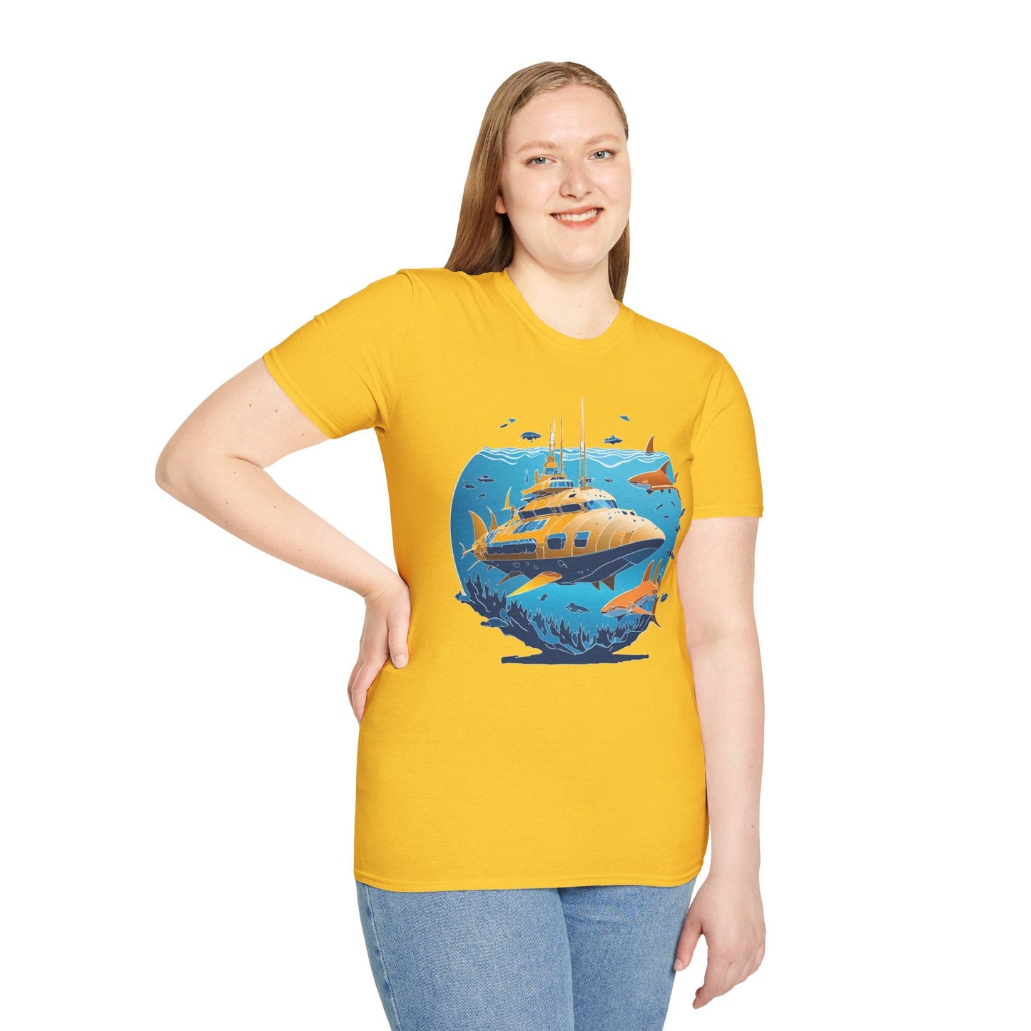 Ocean Graphic Unisex Softstyle Cotton Tee 11