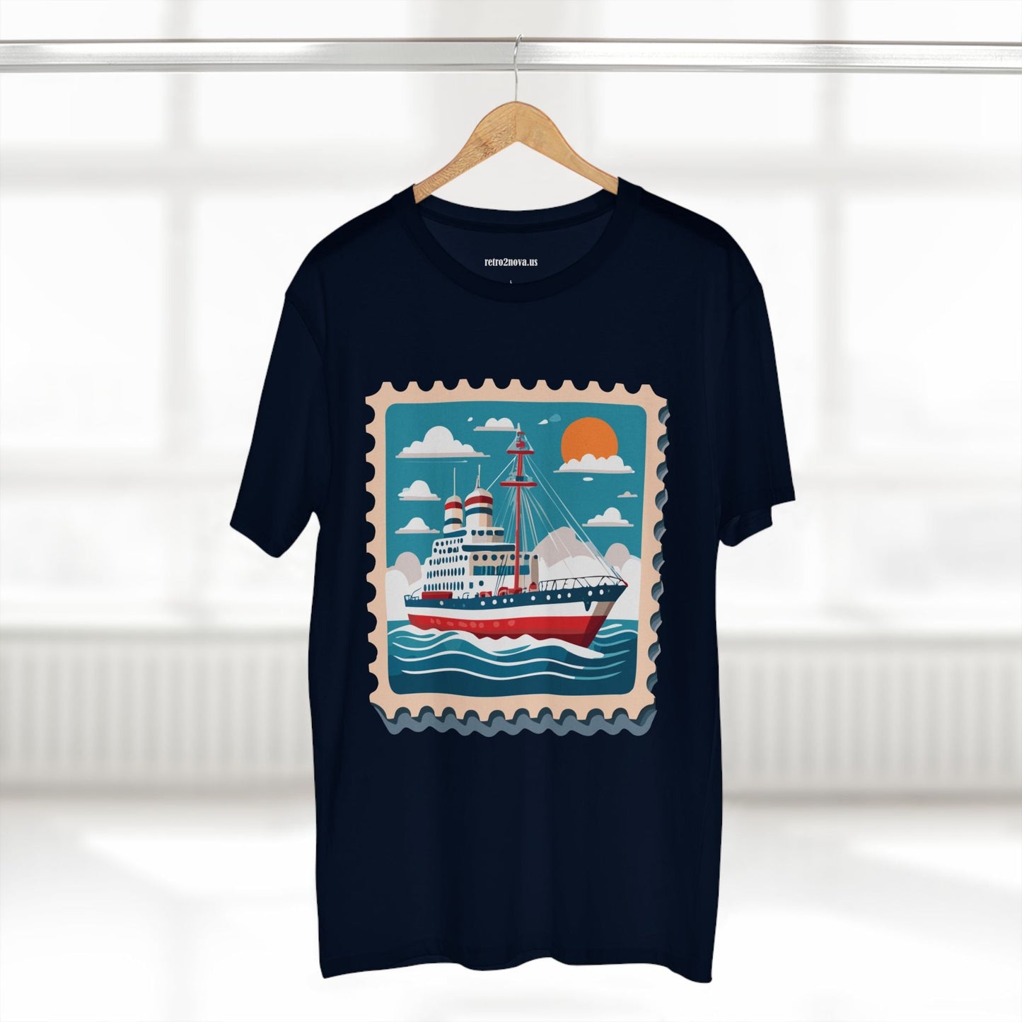 Stamp Shirt Postage Stamp Tee Unisex Premium Cotton Art Design From Retro2Nova Collection PS47