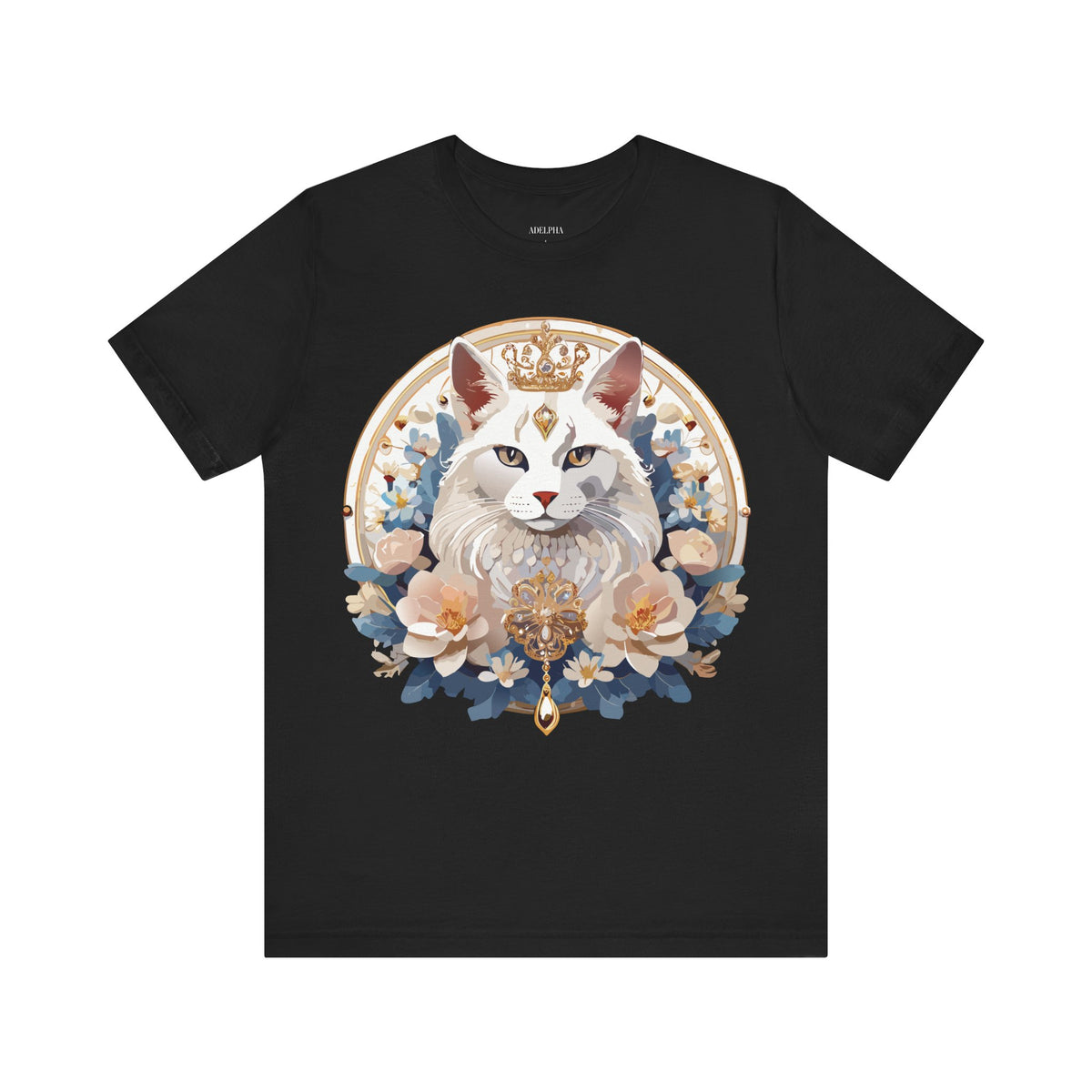 Medallion Graphic Unisex Cotton Bella+Canvas Tee with Art Design d74