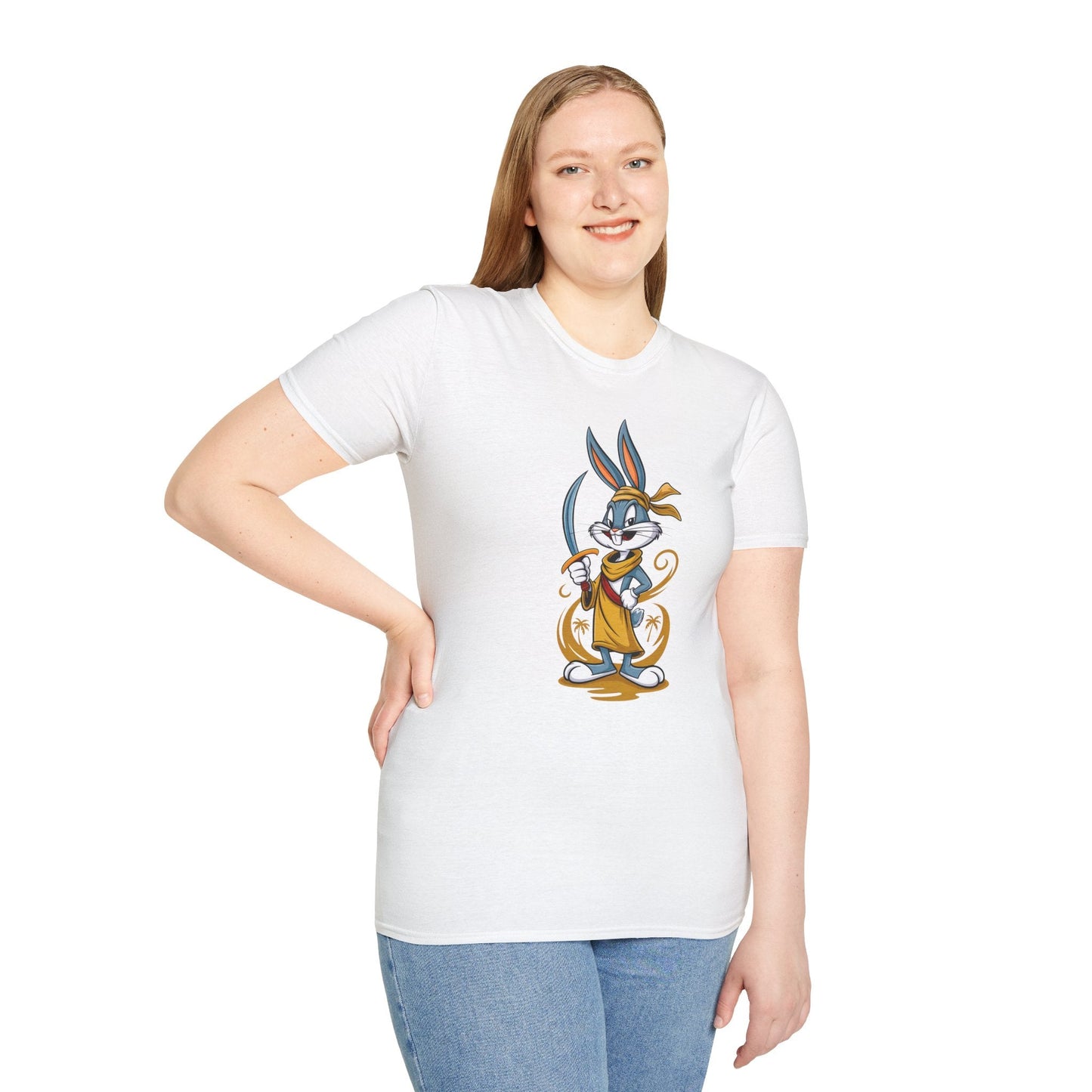 Bugs Bunny T Shirt Unisex Short Sleeve Cartoon Graphic Animation Gildan Softstyle 64000