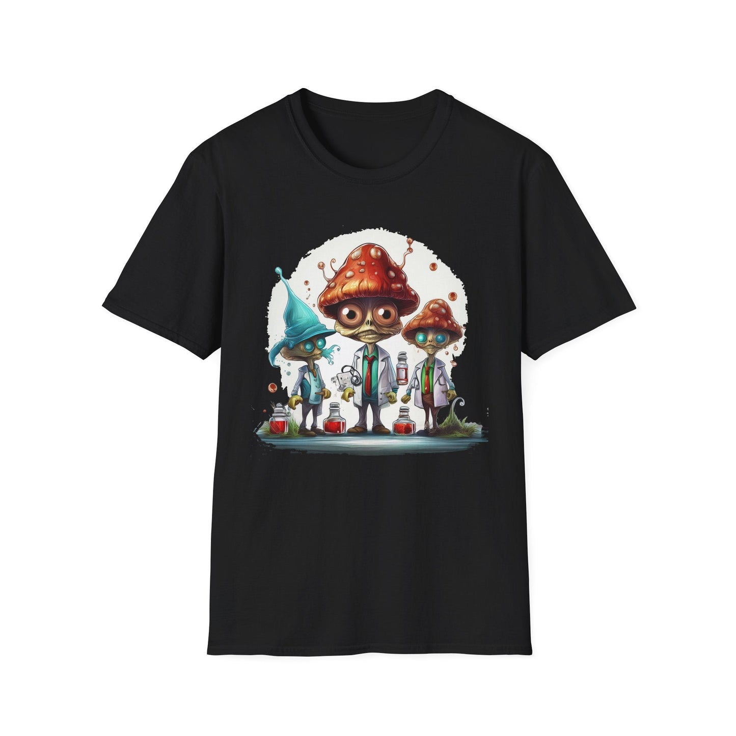 Mashroom Tee Shirt Unisex Funny Mashroom Design Cotton Tee Gildan Softstyle 64000