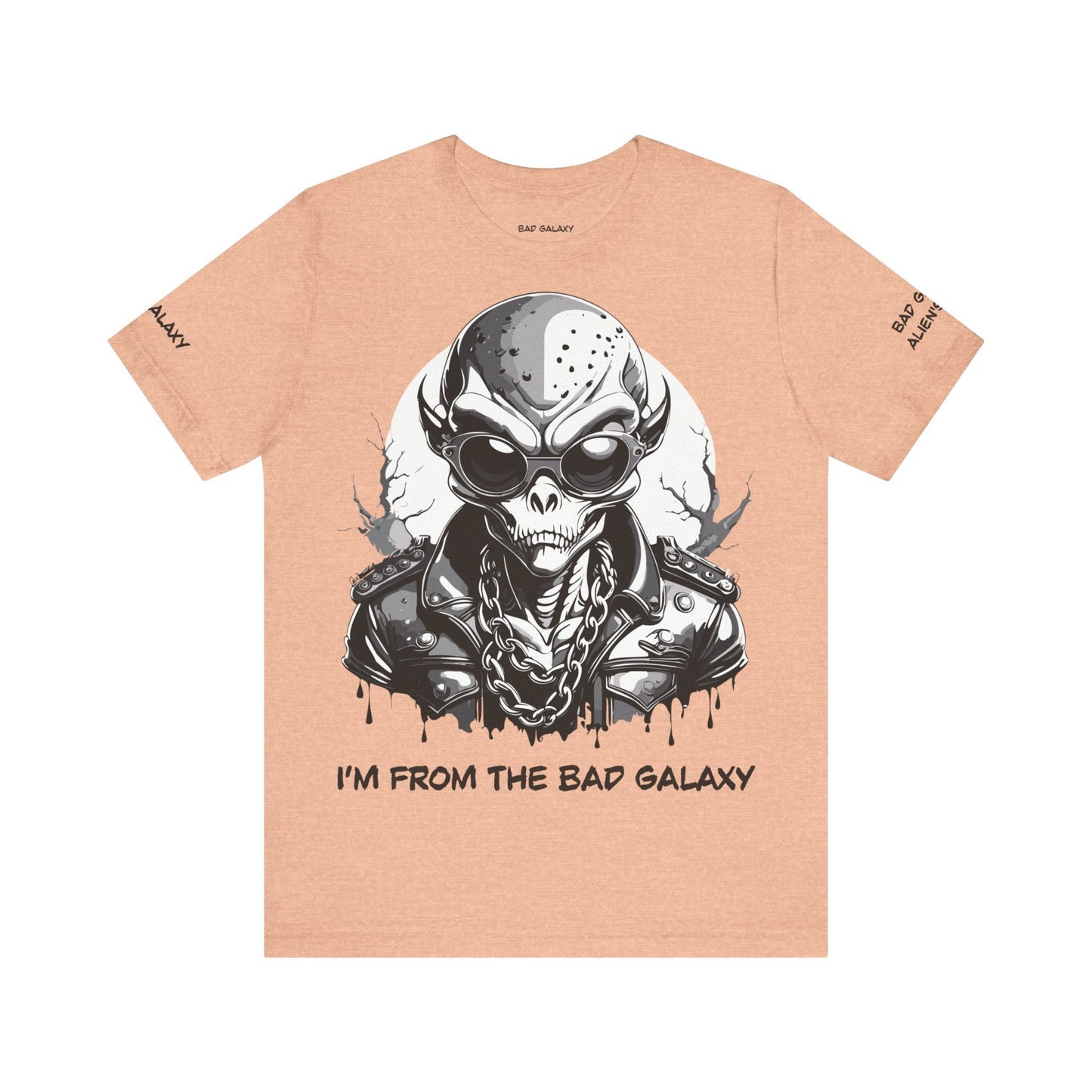 Tee Shirt With Alien From Bad Galaxy Made To Order One Hundred Percent Cotton Eco Inks Free Shipping