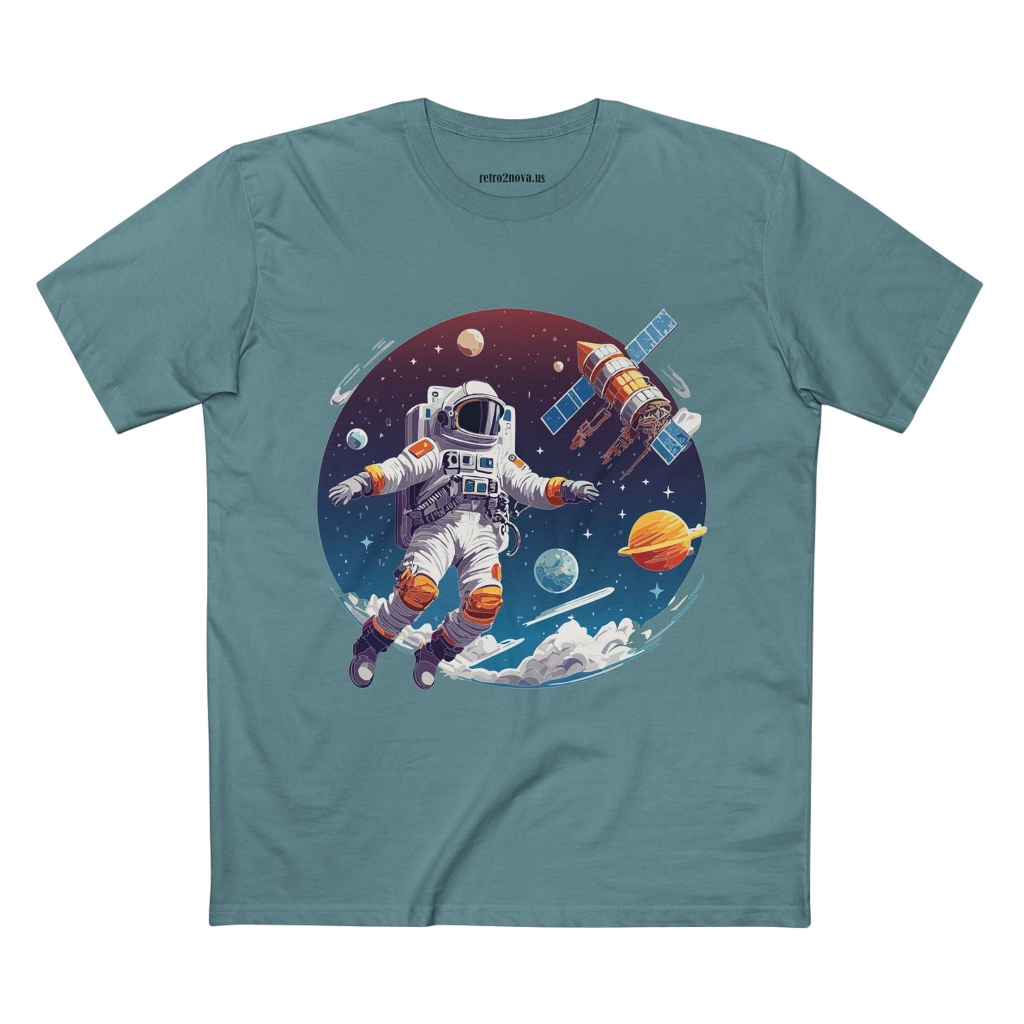 Cosmos Astronaut Shirt CS34 Unisex Premium Cotton Staple Tee With Original Art Design Retro2Nova