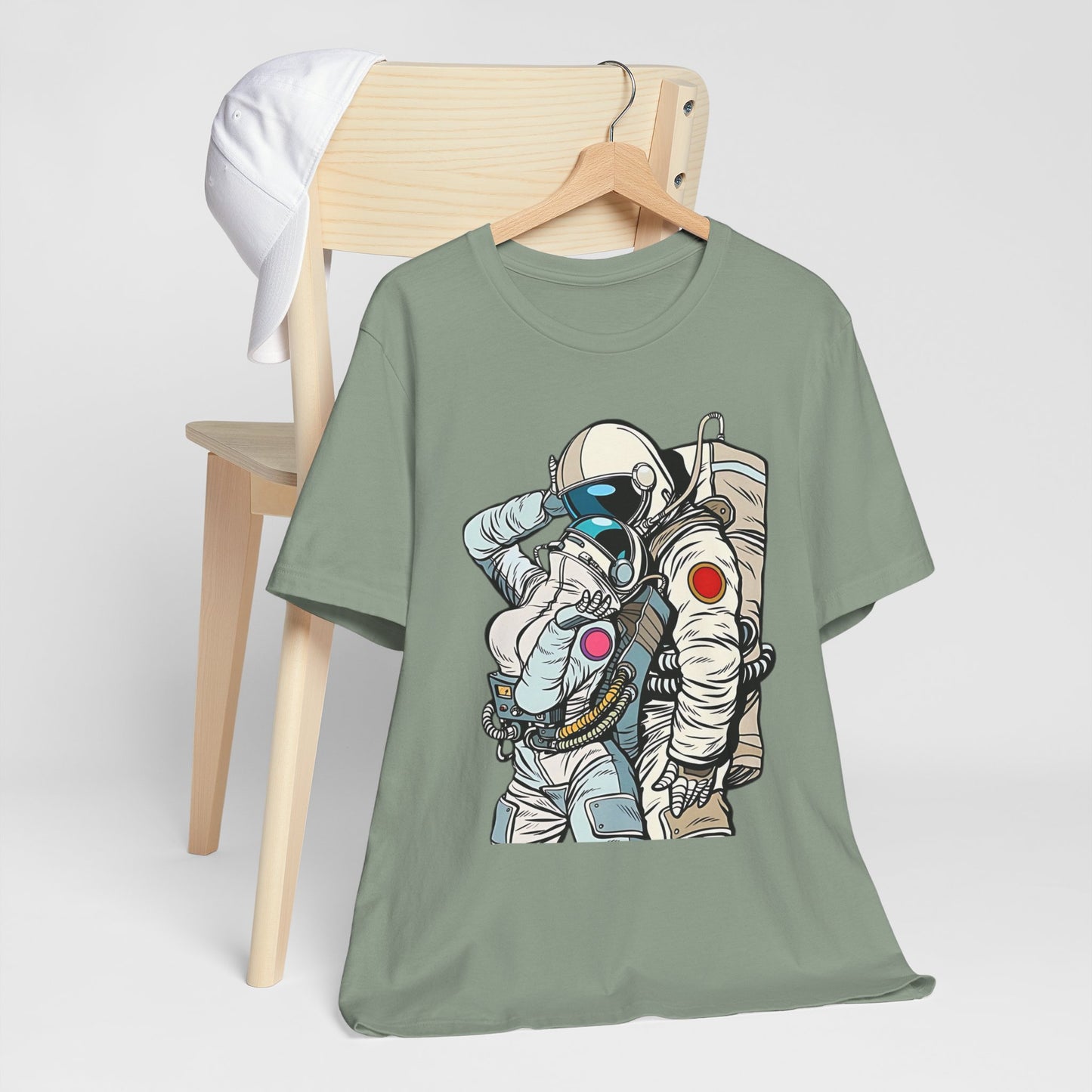 Unisex Astronaut T-shirt, Space Lovers Tee, Cosmic Top, Astronaut Graphic Tee, Cosmos Graphic T-Shirt, Love Shirt Art T-Shirt