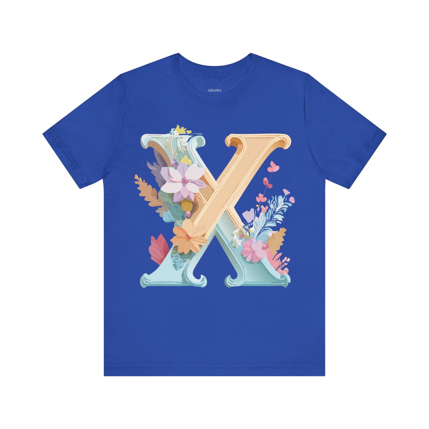 Letter X Shirt Graphic Tee Unisex Vintage Inspired Artwork By Adelpha Premium Comfort