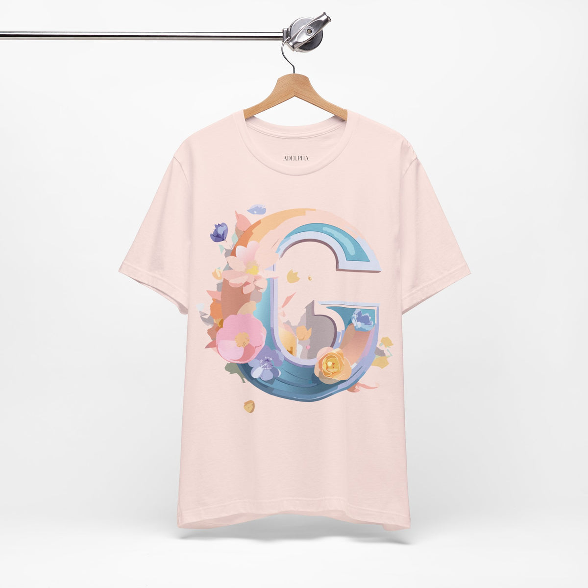 Letter G Graphic Unisex Cotton Bella+Canvas Tee with Art Letter Design