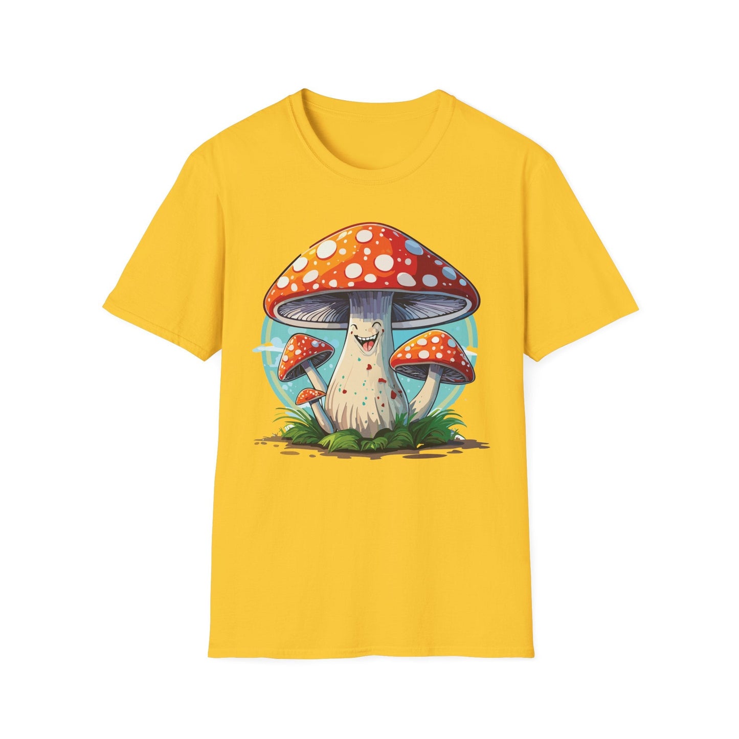Mashroom Tee Shirt Unisex Funny Mashroom Design Softstyle Cotton Tee For Everyday Comfort