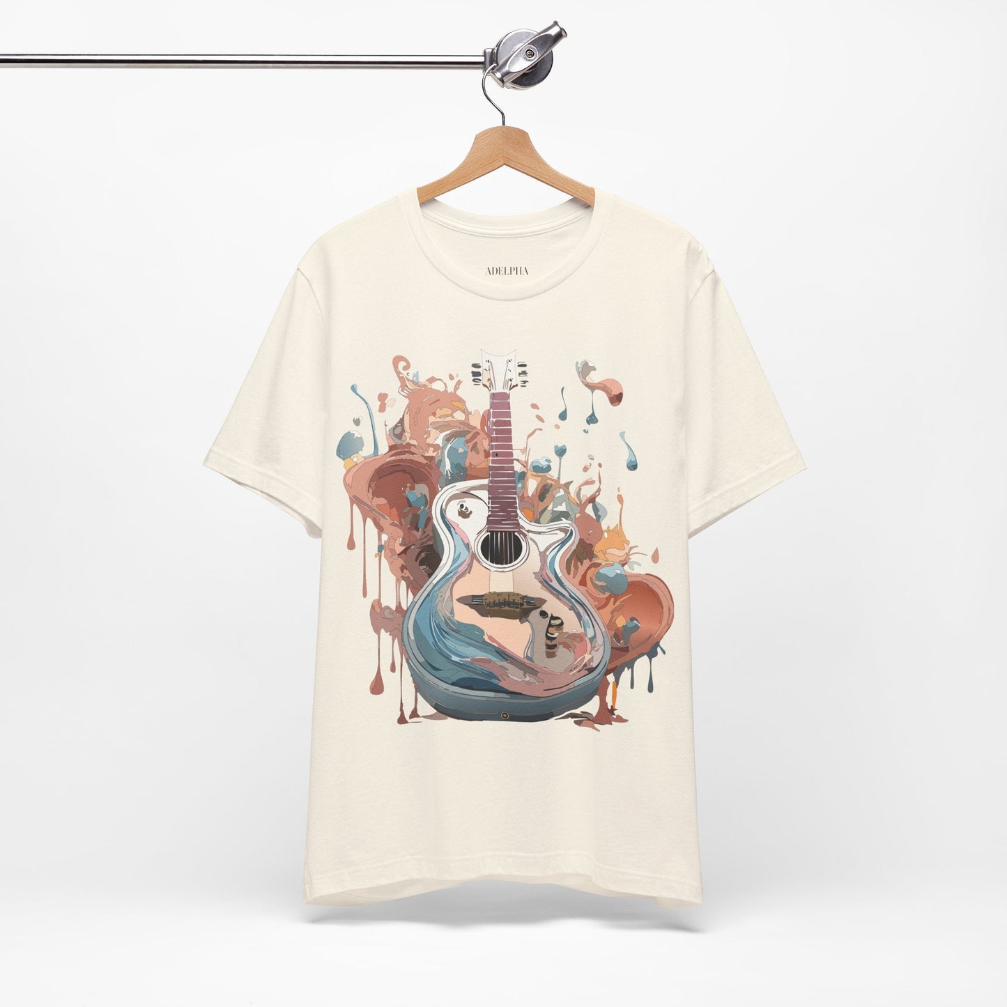 Music Graphic Unisex 100 Cotton Vintage Art with Musical Elements Tee 56