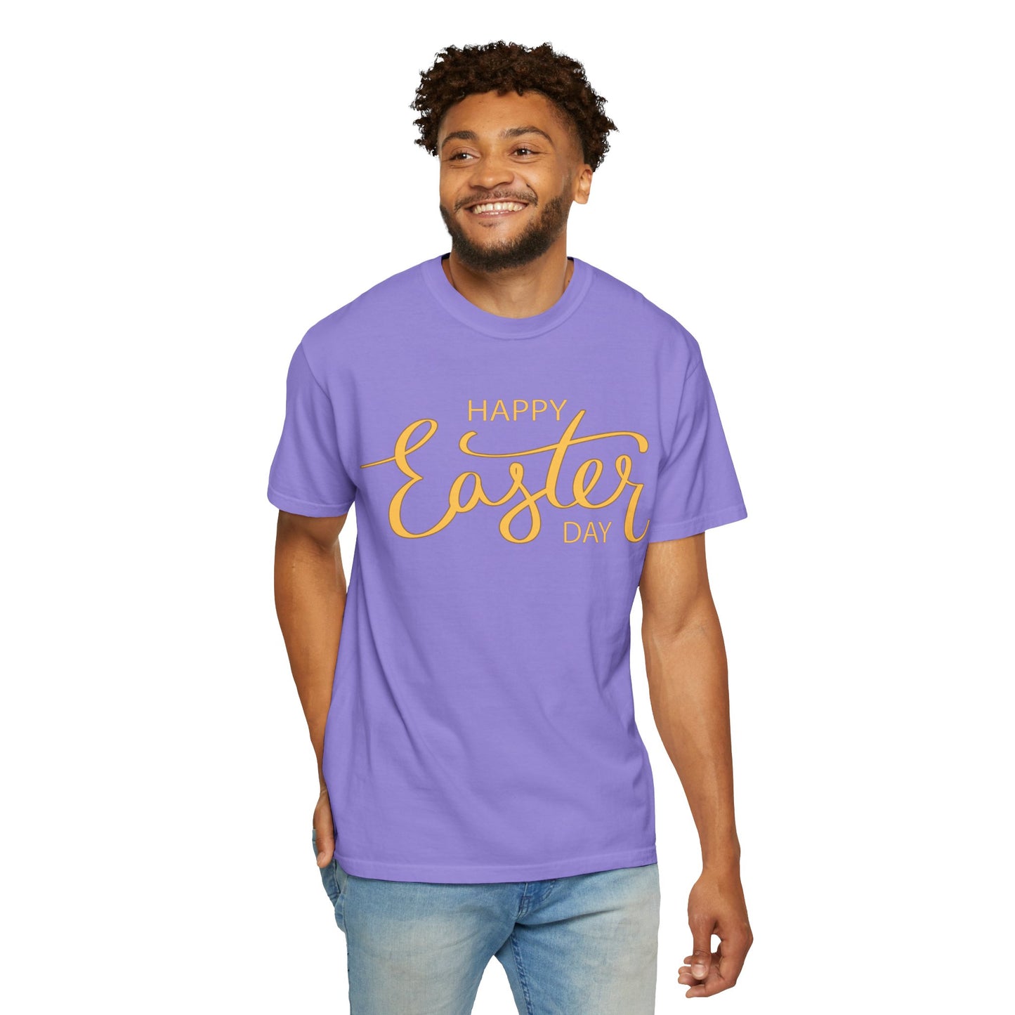 Happy Easter Day T-Shirt, Tee Shirt with Easter Signature, T Shirt with Easter Prints, Tee Shirt with Easter Design