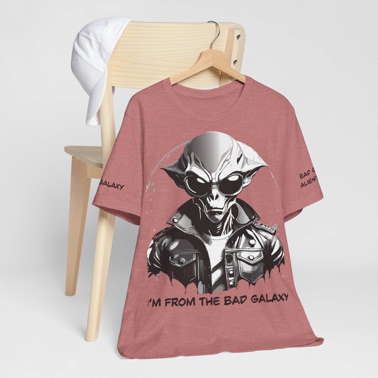 Tee Shirt With Alien From Bad Galaxy 100 Cotton Made In USA Eco Friendly Ink Graphic Edition